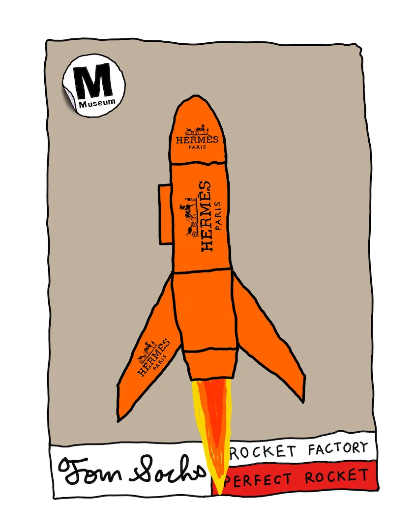 Tom Sachs Rocket Factory is a trans-dimensional manufacturing plant. Our Rocket Factory uses NFTs to build new NFTs. The Genesis NFT Collection from Tom Sachs