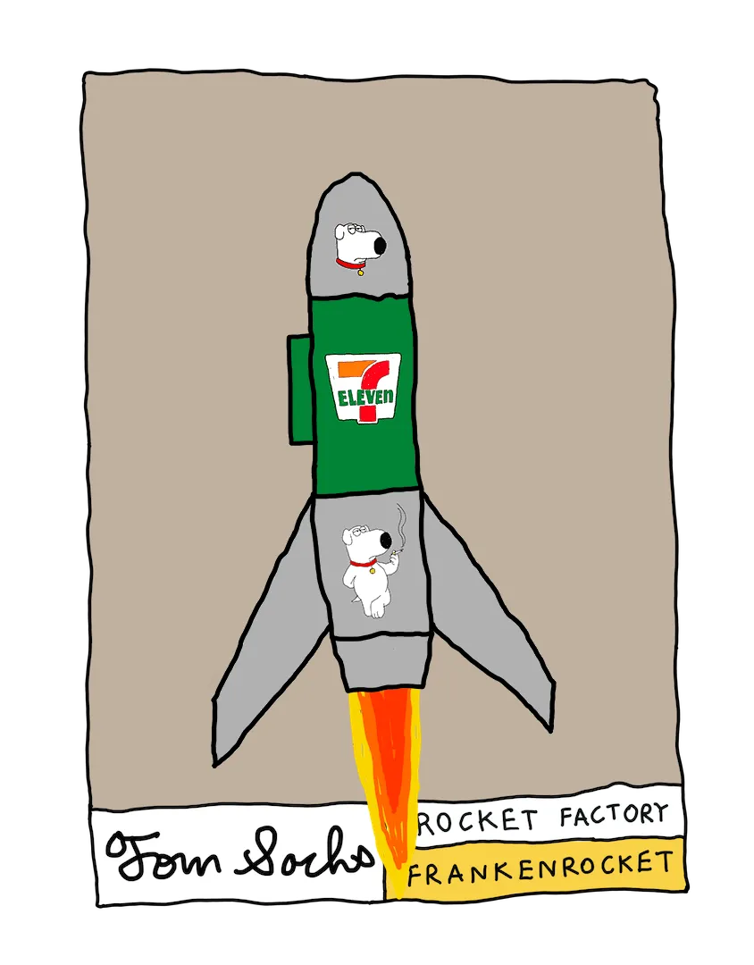 Tom Sachs Rocket Factory is a trans-dimensional manufacturing plant. Our Rocket Factory uses NFTs to build new NFTs. The Genesis NFT Collection from Tom Sachs