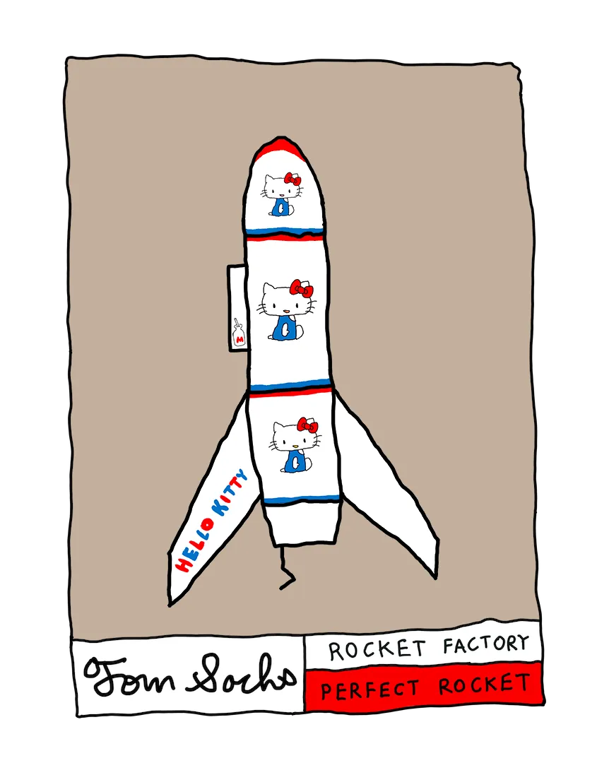 Tom Sachs Rocket Factory is a trans-dimensional manufacturing plant. Our Rocket Factory uses NFTs to build new NFTs. The Genesis NFT Collection from Tom Sachs