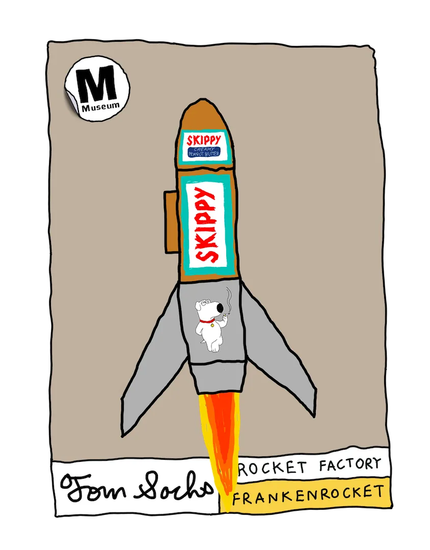 Tom Sachs Rocket Factory is a trans-dimensional manufacturing plant. Our Rocket Factory uses NFTs to build new NFTs. The Genesis NFT Collection from Tom Sachs