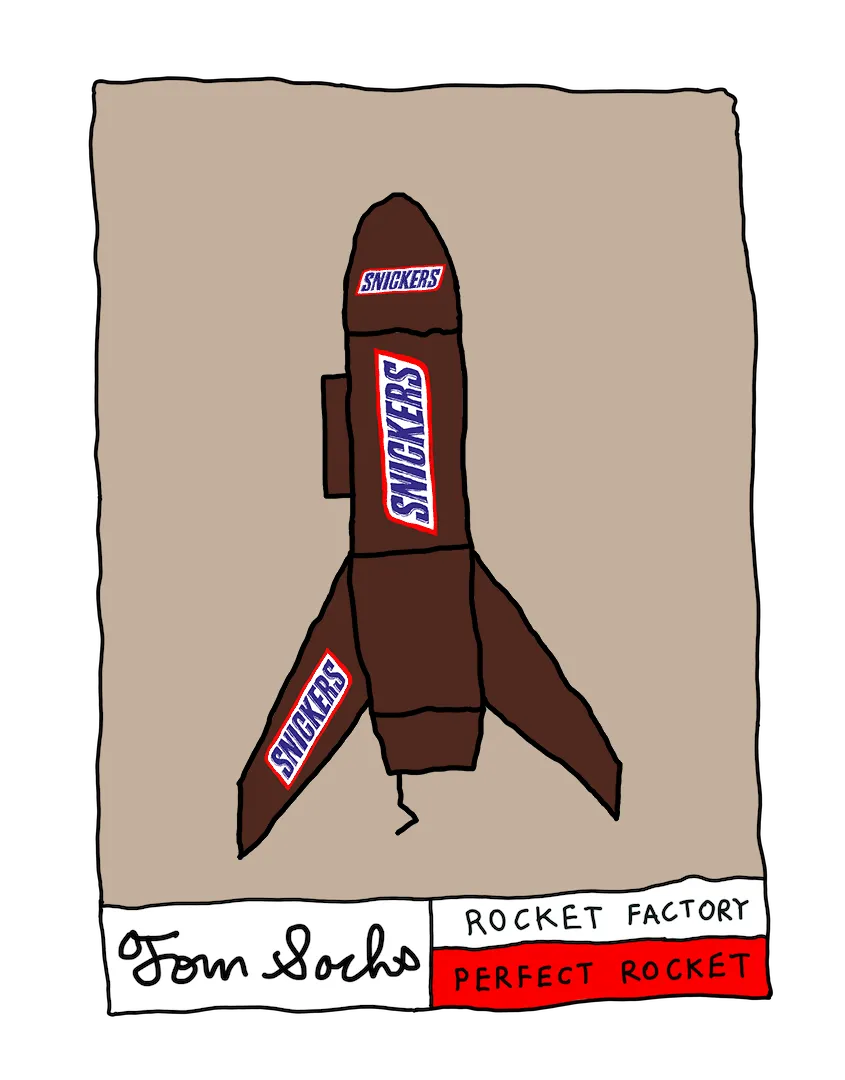 Tom Sachs Rocket Factory is a trans-dimensional manufacturing plant. Our Rocket Factory uses NFTs to build new NFTs. The Genesis NFT Collection from Tom Sachs