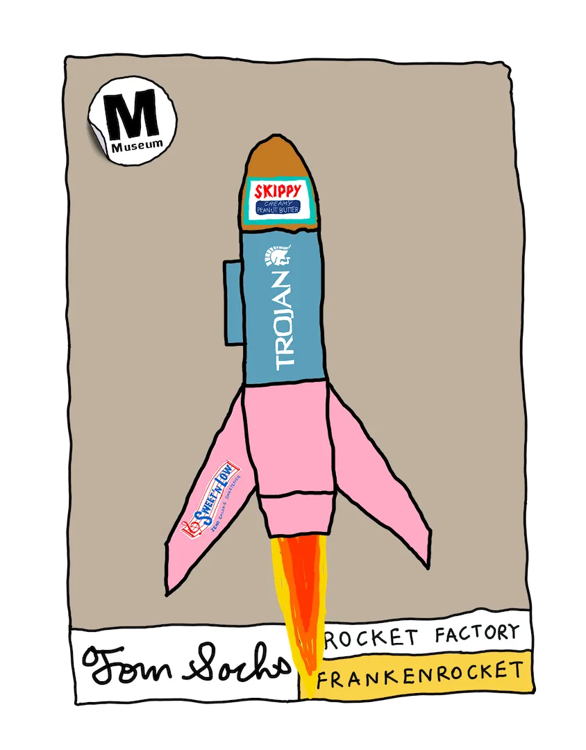 Tom Sachs Rocket Factory is a trans-dimensional manufacturing plant. Our Rocket Factory uses NFTs to build new NFTs. The Genesis NFT Collection from Tom Sachs