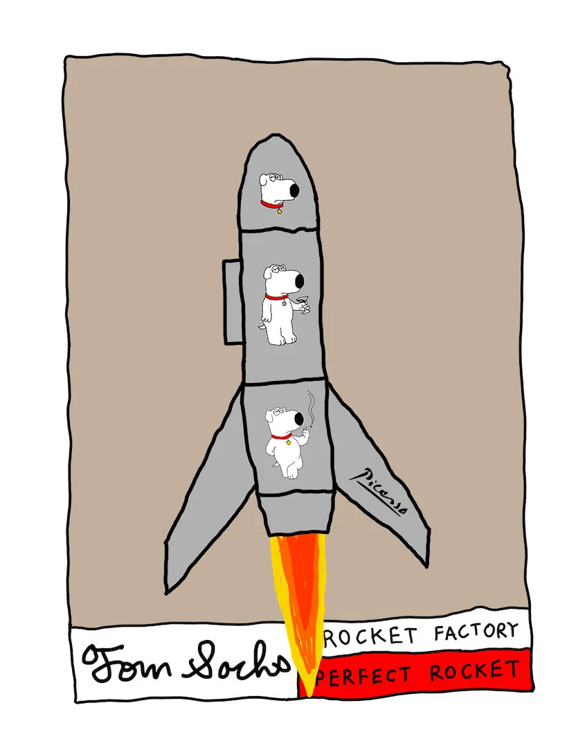 Tom Sachs Rocket Factory is a trans-dimensional manufacturing plant. Our Rocket Factory uses NFTs to build new NFTs. The Genesis NFT Collection from Tom Sachs