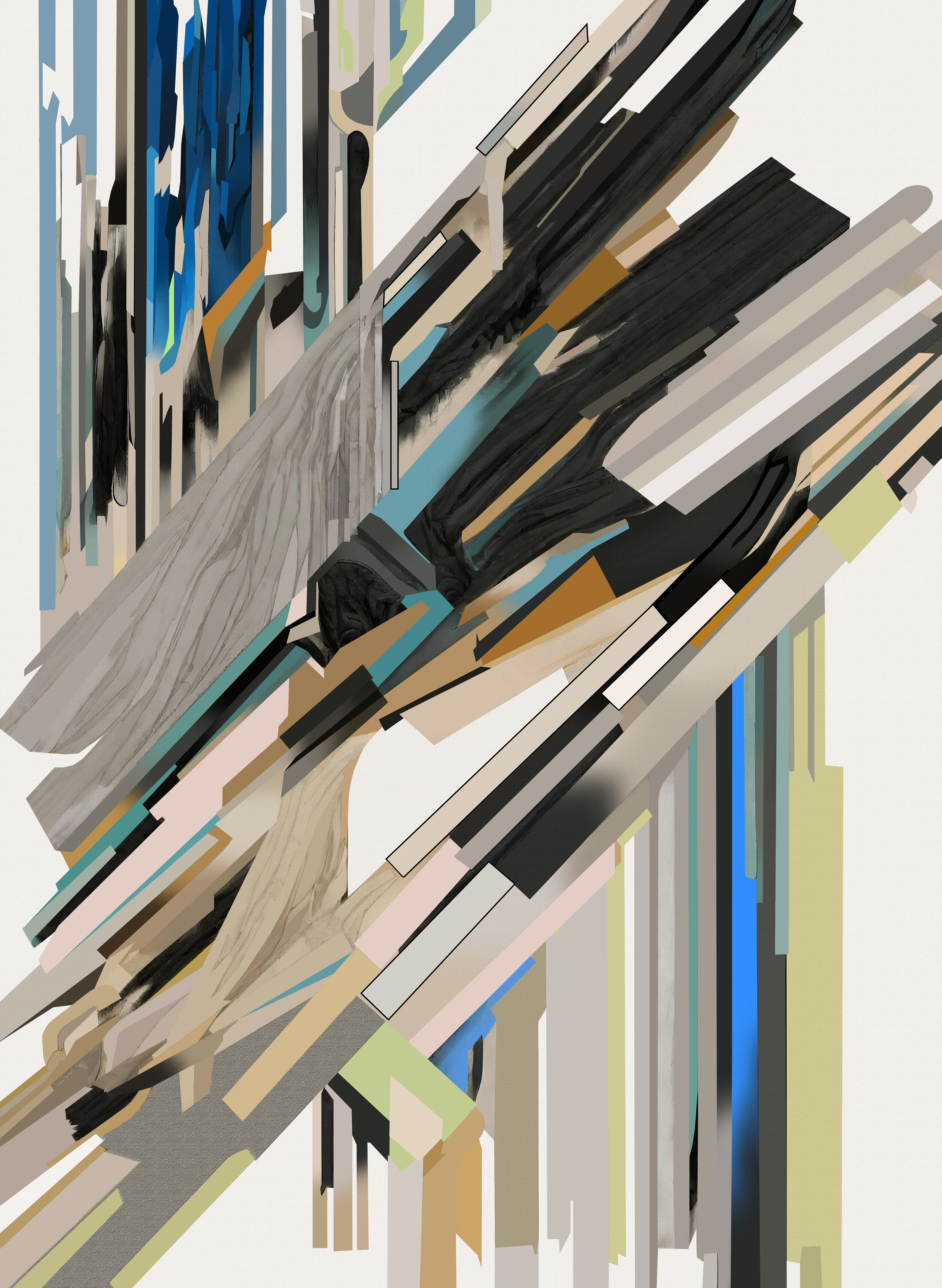 DIGITAL
6000 X 4390 PIXEL
The story of a transformation, scraps from industrial consumption now lifeless, become movement, emotion, and a new possibility by creating new structures.