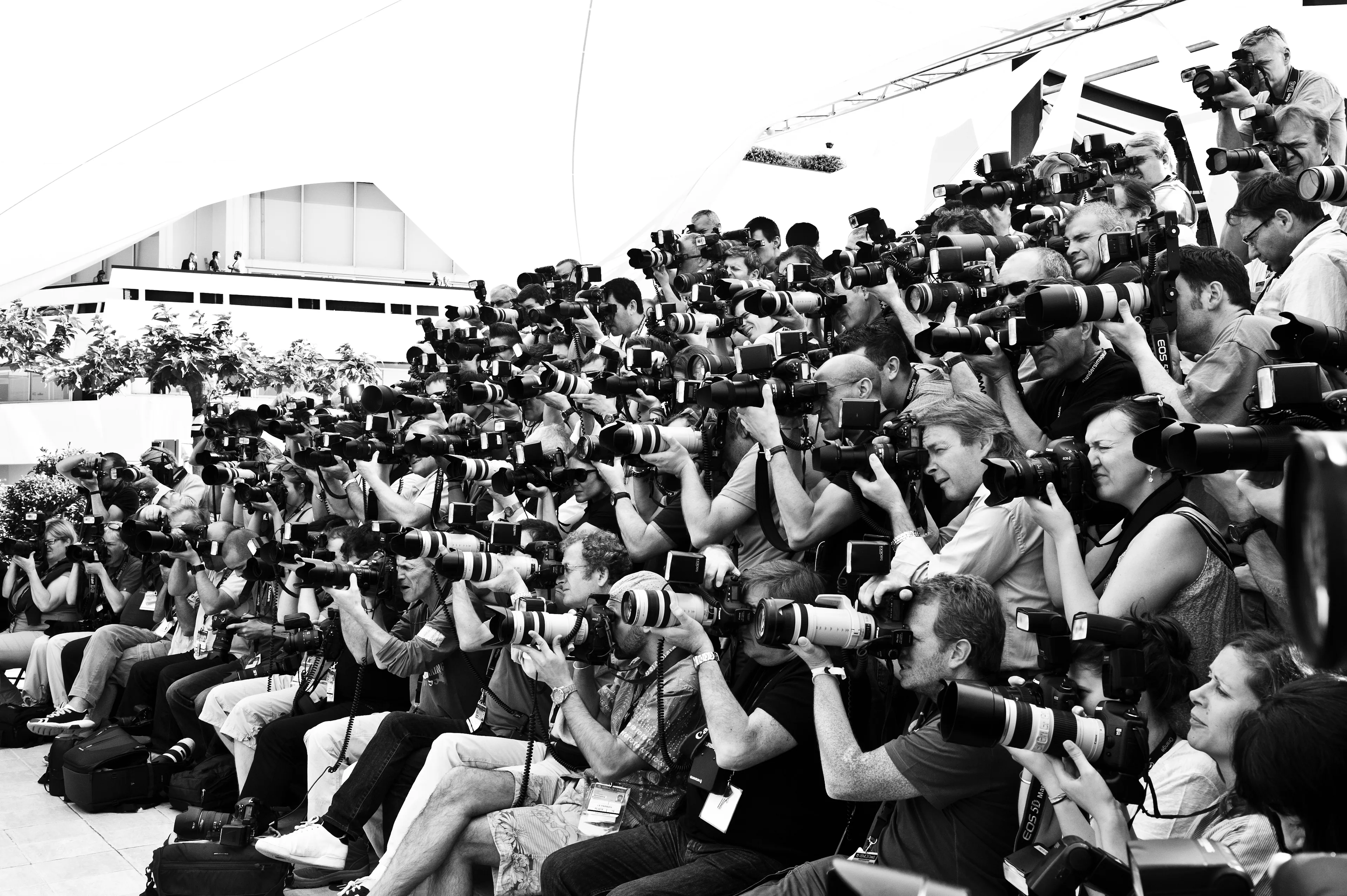 One of my most iconic images, this was shot at the photo call for Cosmopolis, where the cast lines up for all the photographers from all of the international publications represented at Cannes. Normally cameras are not allowed outside of the designated camera pit areas so I felt very lucky to capture this unique perspective. 