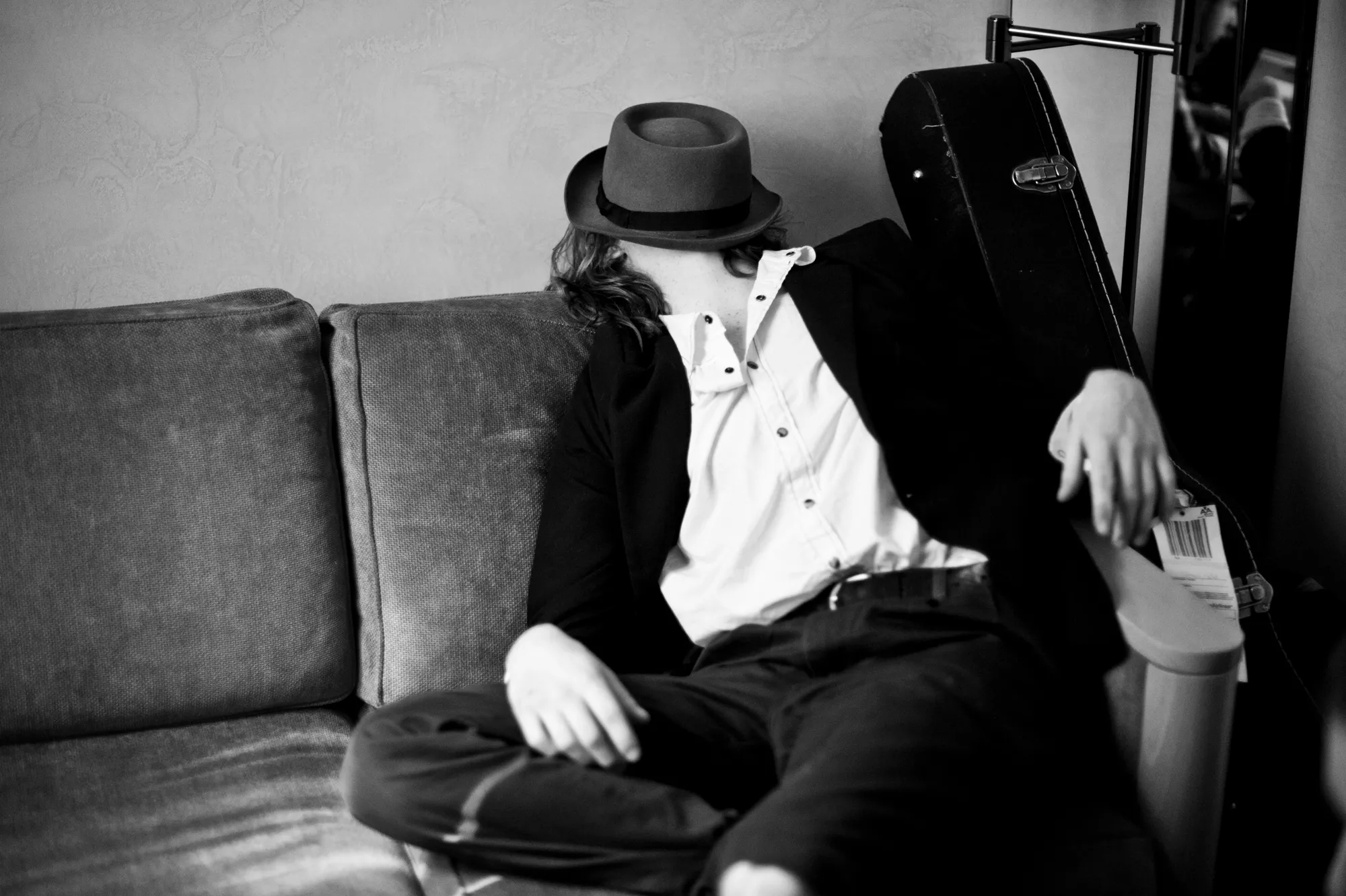 After the exhausting trip from Toronto to Paris where the cast and crew of Antiviral were too excited to sleep, the film’s star Caleb Landry Jones caught a few minutes of rest, somewhere along the way. I was so tired I don’t even remember where this was shot.