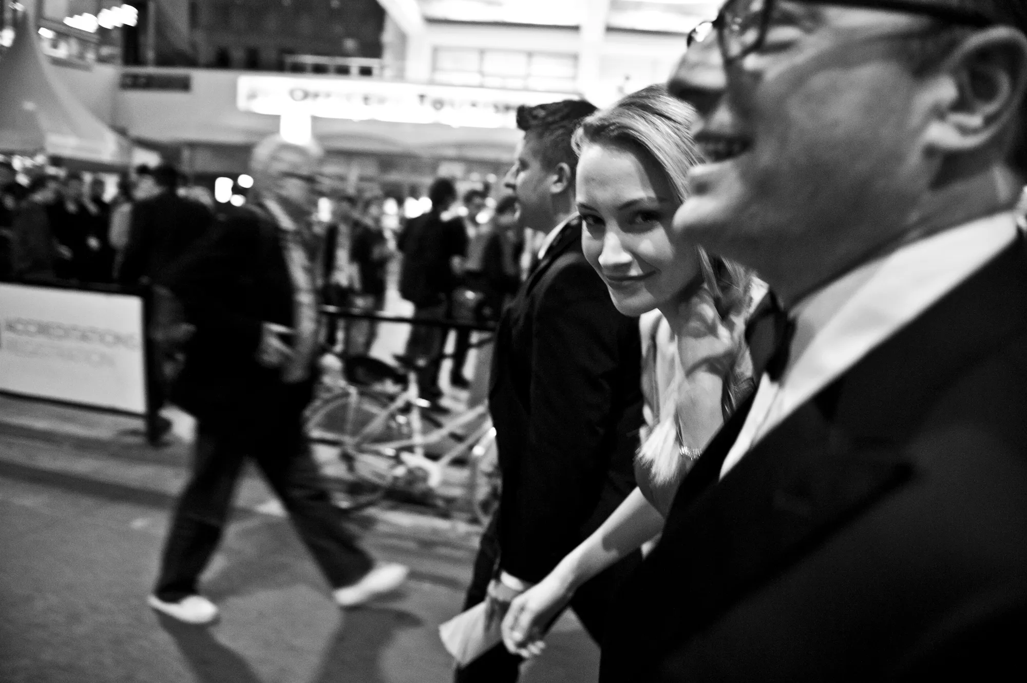 As a crew we tromped purposefully down the road on our way to the theatre for the very first screening of Cosmopolis. I was nervous even though I wasn’t in the film. As I was trying to navigate wearing heels while shooting, and I looked over at Sarah, and she shot me this look like, “I’m ready.” I still get emotional when I look at this photo because she simultaneously radiated the power and confidence that I admire so much in her, and put me at ease with one glance.
