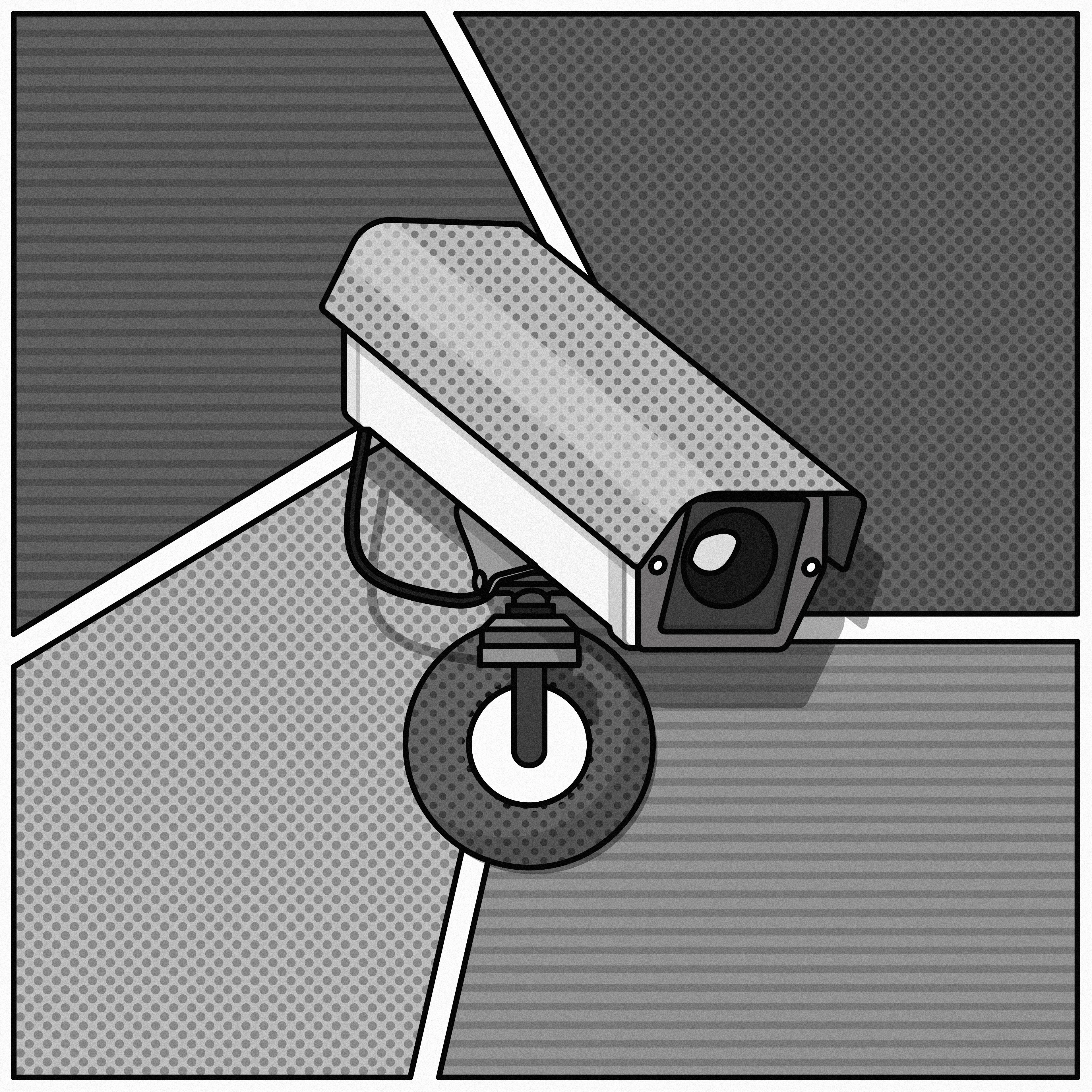 Black & White Pop Art Camera by 0xdgb