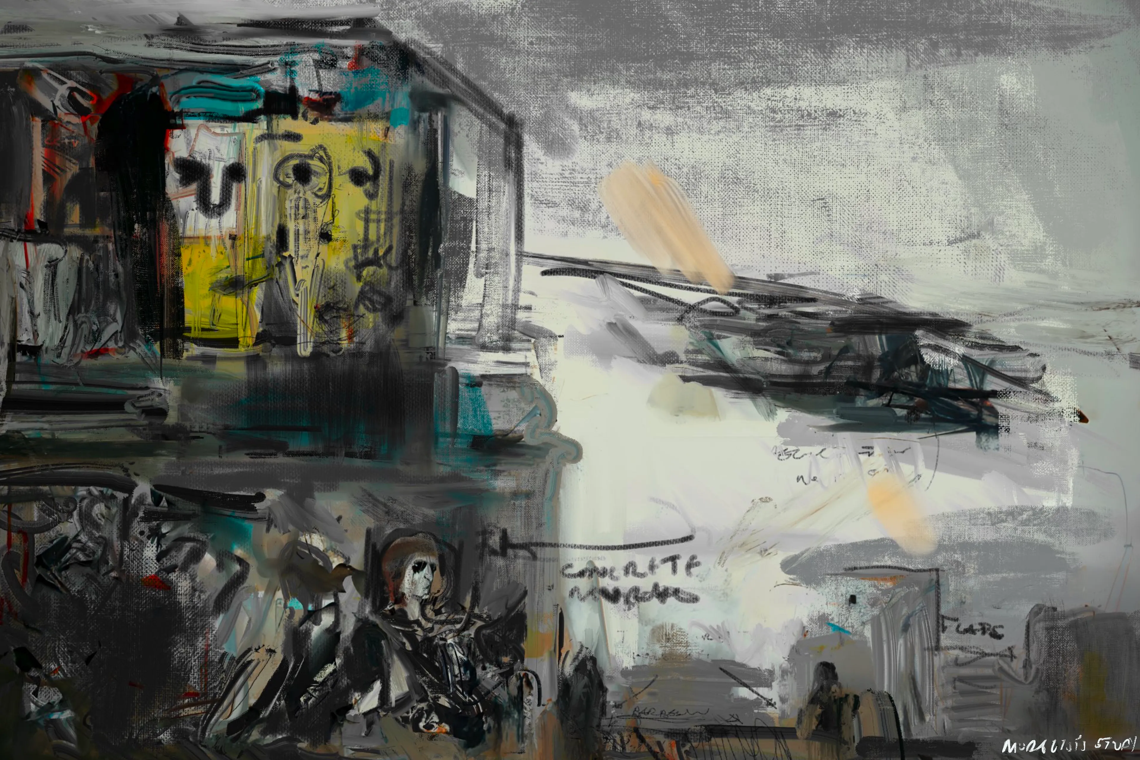 Study for the painting Muralists

Circa 2023