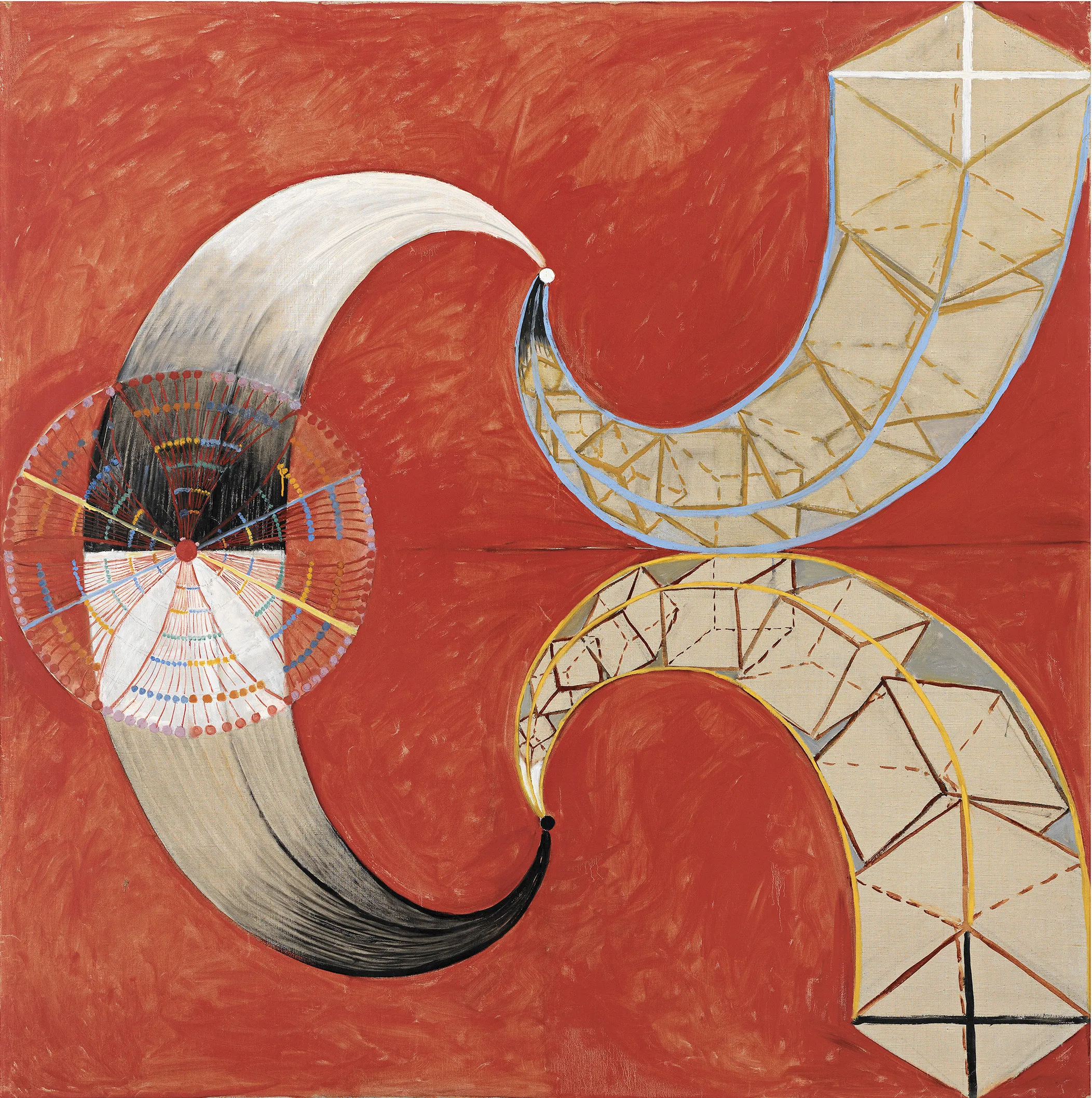 Hilma af Klint (1862–1944) was born in Stockholm where she studied at the Royal Academy of Fine Arts. She established herself as an artist, exhibiting figurative paintings. As a devout Christian she later became involved in spiritualism, and interested in the ideas of Rosicrucian theosophy and anthroposophy. In 2018 a large survey at the Guggenheim Museum in New York became the best-attended exhibition in the history of the institution.

An official seven volume catalogue raisonné, published by Stolpe Publishing with the endorsement of the Hilma af Klint Foundation, was finalized in 2022. The second volume, Paintings for the Temple, were created between 1906 and 1915 and are af Klint’s most important body of work. The digital extension of the catalogue includes all the 193 key artworks offered in the NFT series Hilma af Klint - Paintings for the Temple, presented by Stolpe Publishing, Acute Art and available on the GODA platform.