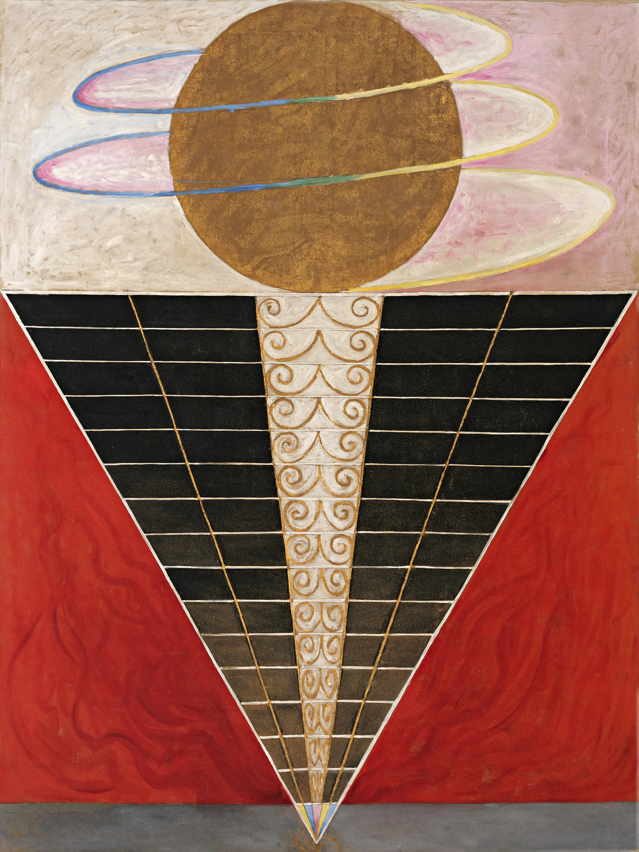 Hilma af Klint (1862–1944) was born in Stockholm where she studied at the Royal Academy of Fine Arts. She established herself as an artist, exhibiting figurative paintings. As a devout Christian she later became involved in spiritualism, and interested in the ideas of Rosicrucian theosophy and anthroposophy. In 2018 a large survey at the Guggenheim Museum in New York became the best-attended exhibition in the history of the institution.

An official seven volume catalogue raisonné, published by Stolpe Publishing with the endorsement of the Hilma af Klint Foundation, was finalized in 2022. The second volume, Paintings for the Temple, were created between 1906 and 1915 and are af Klint’s most important body of work. The digital extension of the catalogue includes all the 193 key artworks offered in the NFT series Hilma af Klint - Paintings for the Temple, presented by Stolpe Publishing, Acute Art and available on the GODA platform.