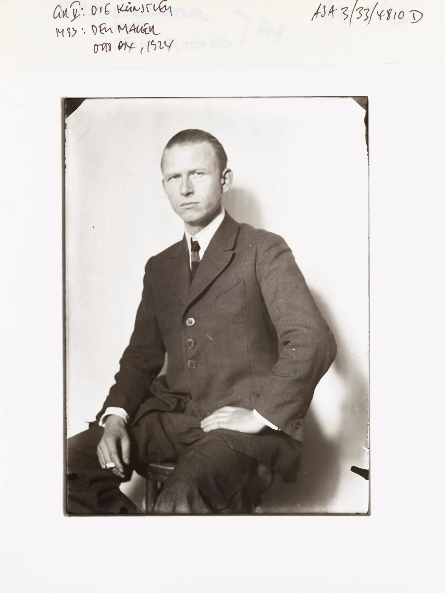 An NFT from the AS10k+ Project, launched to bring the historical archive of August Sander to the Digital World. Each NFT represents ownership of the physical contact print made by Gerd Sander in 1988/89 and depicted by the image as well as access to the August Sander Research Database where the historical legacy of the Sander Family Estate will become publicly available for research. Ownership of the physical contact sheet is determined by the wallet in which the NFT is owned, regardless of wether the contact print has been redeemed or not.