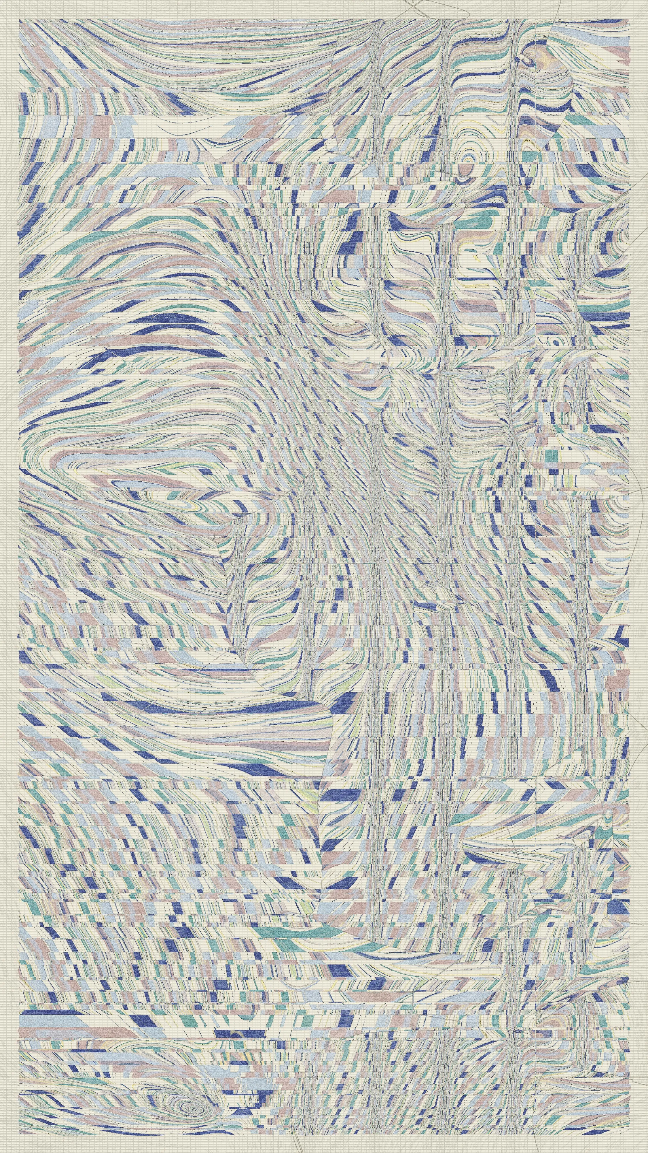 **Strands of Solitude** is a meditation on connection and isolation in the digital age. Through a series of intricate and highly detailed digital compositions, William Mapan delves into the ways in which social media and our increasing reliance on technology has both connected and disconnected us from one another.

The proliferation of social media and other digital platforms, Mapan's art highlights the ways in which we can still feel isolated and disconnected from those around us. His use of saturation, experimentation with density and negative space, and flow fields serves to emphasize not only this sense of disconnection, but more importantly remind the viewer that we are still part of a larger whole. As the viewer is drawn into the works, it is Mapan’s hope that we can recognize that we may be more similar than we are different.

Despite this underlying sense of isolation, Mapan's work also celebrates the ways in which we are able to connect and find common ground through our shared experiences and connections. By bringing together a variety of different elements and influences in his art, Mapan creates a sense of unity and connection that is palpable to the viewer. As we navigate the complexities of the digital age, Mapan's art serves as a reminder of the ways in which we are all connected, even in the midst of seeming disconnection.

A central tenant to Mapan's practice is his attempt to inject a sense of humanness into the algorithms that drive his generative art. Through his use of organic forms and rich textural elements, Mapan seeks to bridge the gap between the artificial and the human, creating works that are both technically impressive and emotionally resonant.