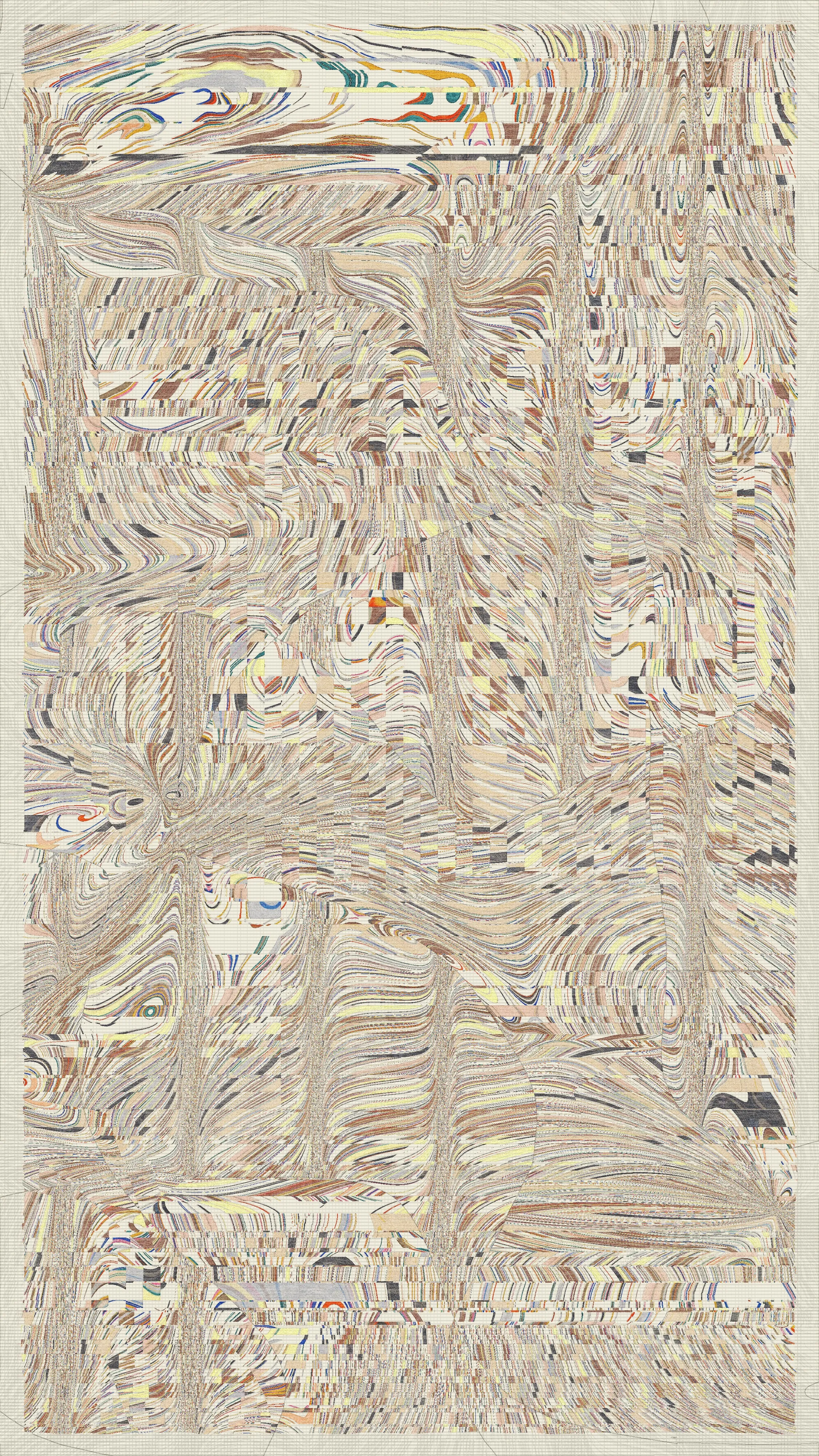 **Strands of Solitude** is a meditation on connection and isolation in the digital age. Through a series of intricate and highly detailed digital compositions, William Mapan delves into the ways in which social media and our increasing reliance on technology has both connected and disconnected us from one another.

The proliferation of social media and other digital platforms, Mapan's art highlights the ways in which we can still feel isolated and disconnected from those around us. His use of saturation, experimentation with density and negative space, and flow fields serves to emphasize not only this sense of disconnection, but more importantly remind the viewer that we are still part of a larger whole. As the viewer is drawn into the works, it is Mapan’s hope that we can recognize that we may be more similar than we are different.

Despite this underlying sense of isolation, Mapan's work also celebrates the ways in which we are able to connect and find common ground through our shared experiences and connections. By bringing together a variety of different elements and influences in his art, Mapan creates a sense of unity and connection that is palpable to the viewer. As we navigate the complexities of the digital age, Mapan's art serves as a reminder of the ways in which we are all connected, even in the midst of seeming disconnection.

A central tenant to Mapan's practice is his attempt to inject a sense of humanness into the algorithms that drive his generative art. Through his use of organic forms and rich textural elements, Mapan seeks to bridge the gap between the artificial and the human, creating works that are both technically impressive and emotionally resonant.