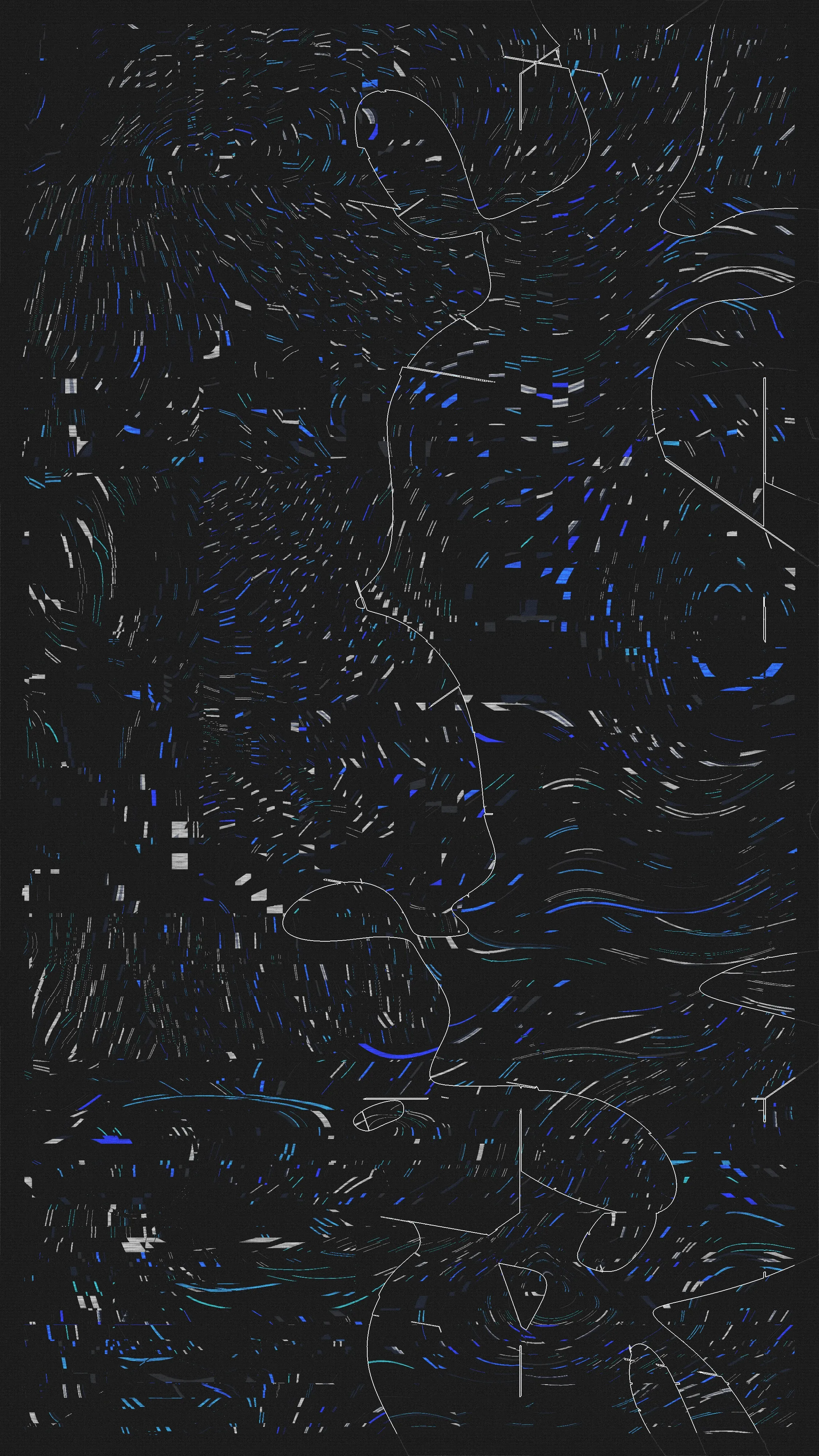 **Strands of Solitude** is a meditation on connection and isolation in the digital age. Through a series of intricate and highly detailed digital compositions, William Mapan delves into the ways in which social media and our increasing reliance on technology has both connected and disconnected us from one another.

The proliferation of social media and other digital platforms, Mapan's art highlights the ways in which we can still feel isolated and disconnected from those around us. His use of saturation, experimentation with density and negative space, and flow fields serves to emphasize not only this sense of disconnection, but more importantly remind the viewer that we are still part of a larger whole. As the viewer is drawn into the works, it is Mapan’s hope that we can recognize that we may be more similar than we are different.

Despite this underlying sense of isolation, Mapan's work also celebrates the ways in which we are able to connect and find common ground through our shared experiences and connections. By bringing together a variety of different elements and influences in his art, Mapan creates a sense of unity and connection that is palpable to the viewer. As we navigate the complexities of the digital age, Mapan's art serves as a reminder of the ways in which we are all connected, even in the midst of seeming disconnection.

A central tenant to Mapan's practice is his attempt to inject a sense of humanness into the algorithms that drive his generative art. Through his use of organic forms and rich textural elements, Mapan seeks to bridge the gap between the artificial and the human, creating works that are both technically impressive and emotionally resonant.