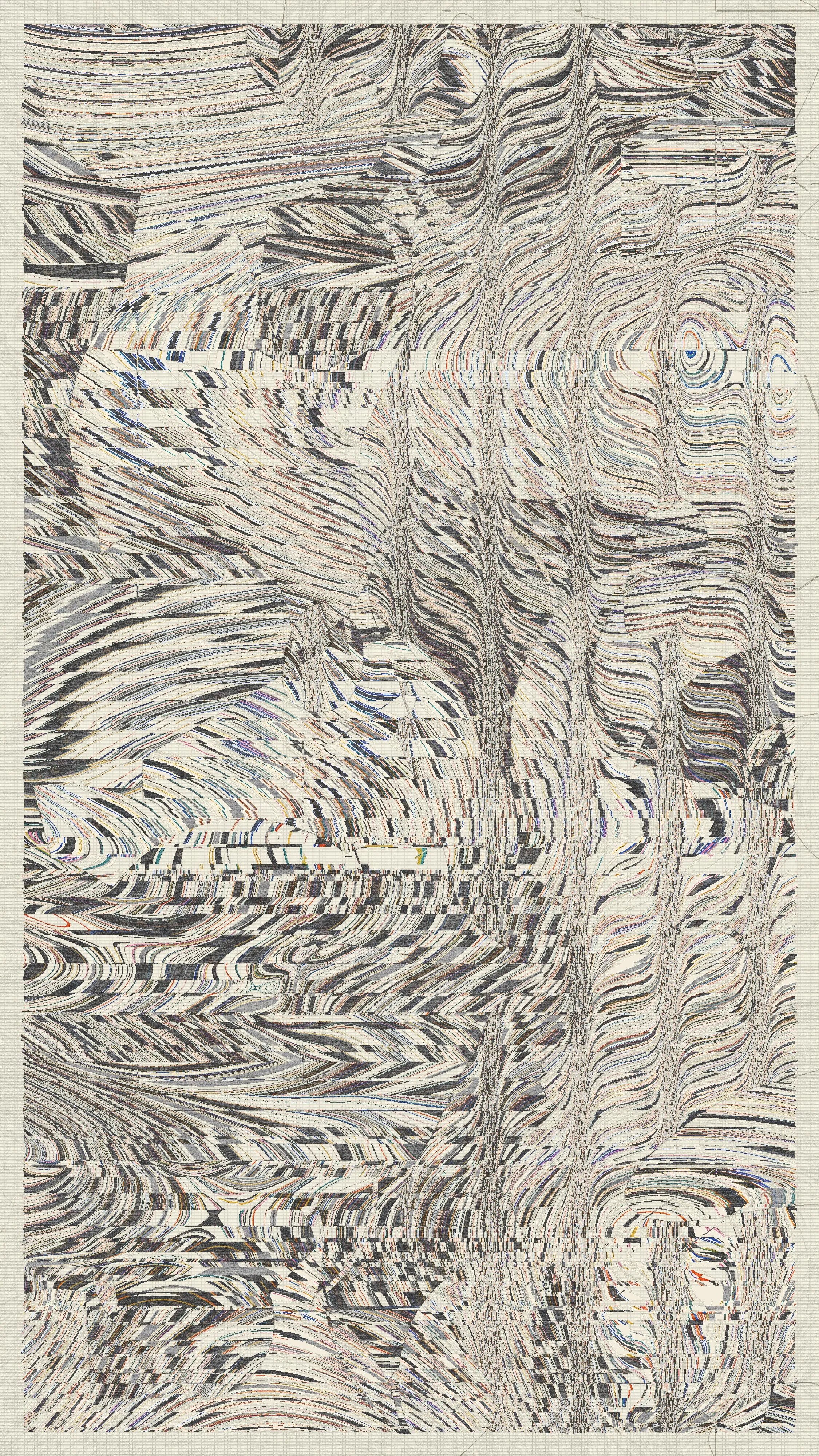 **Strands of Solitude** is a meditation on connection and isolation in the digital age. Through a series of intricate and highly detailed digital compositions, William Mapan delves into the ways in which social media and our increasing reliance on technology has both connected and disconnected us from one another.

The proliferation of social media and other digital platforms, Mapan's art highlights the ways in which we can still feel isolated and disconnected from those around us. His use of saturation, experimentation with density and negative space, and flow fields serves to emphasize not only this sense of disconnection, but more importantly remind the viewer that we are still part of a larger whole. As the viewer is drawn into the works, it is Mapan’s hope that we can recognize that we may be more similar than we are different.

Despite this underlying sense of isolation, Mapan's work also celebrates the ways in which we are able to connect and find common ground through our shared experiences and connections. By bringing together a variety of different elements and influences in his art, Mapan creates a sense of unity and connection that is palpable to the viewer. As we navigate the complexities of the digital age, Mapan's art serves as a reminder of the ways in which we are all connected, even in the midst of seeming disconnection.

A central tenant to Mapan's practice is his attempt to inject a sense of humanness into the algorithms that drive his generative art. Through his use of organic forms and rich textural elements, Mapan seeks to bridge the gap between the artificial and the human, creating works that are both technically impressive and emotionally resonant.