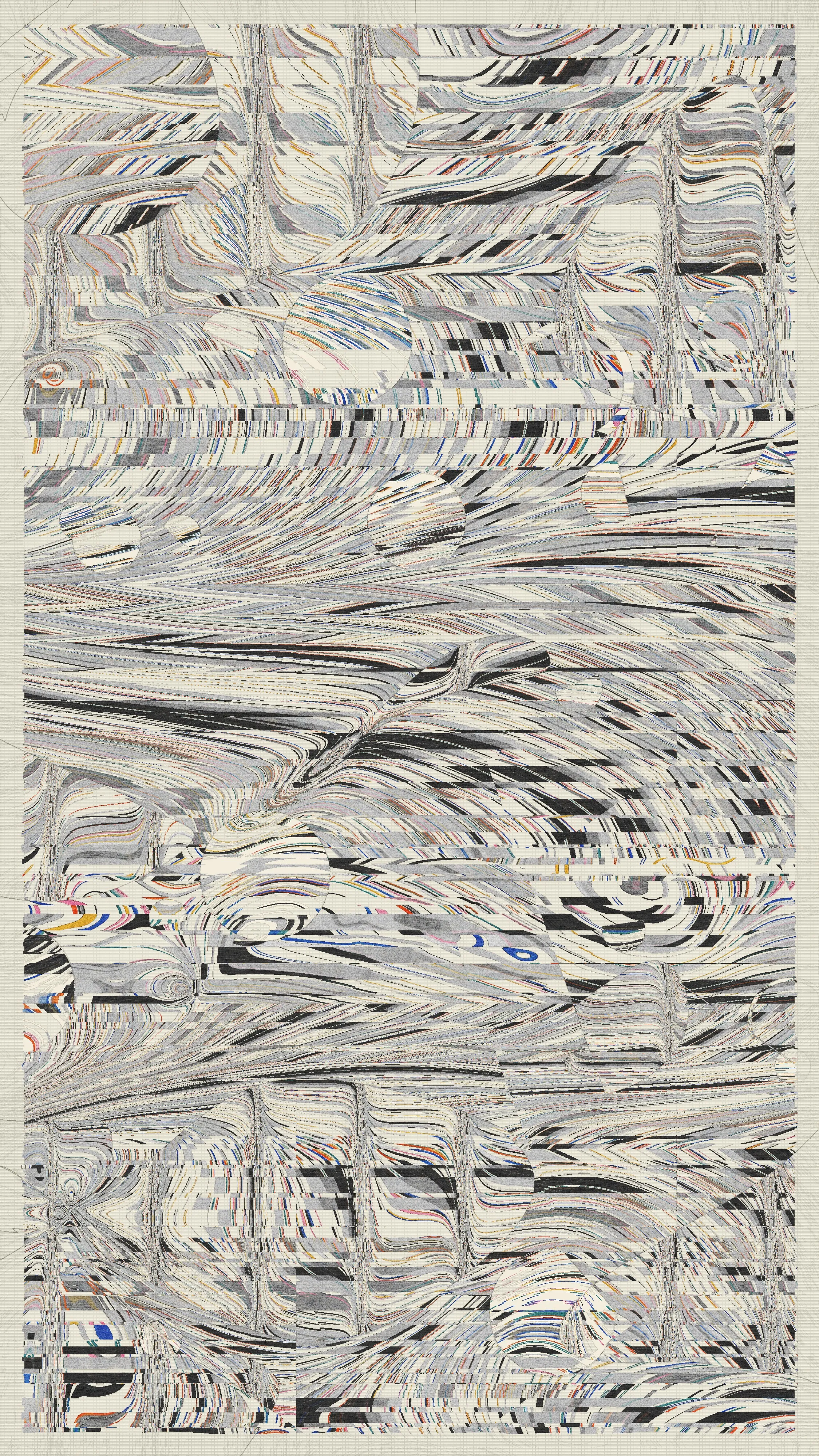**Strands of Solitude** is a meditation on connection and isolation in the digital age. Through a series of intricate and highly detailed digital compositions, William Mapan delves into the ways in which social media and our increasing reliance on technology has both connected and disconnected us from one another.

The proliferation of social media and other digital platforms, Mapan's art highlights the ways in which we can still feel isolated and disconnected from those around us. His use of saturation, experimentation with density and negative space, and flow fields serves to emphasize not only this sense of disconnection, but more importantly remind the viewer that we are still part of a larger whole. As the viewer is drawn into the works, it is Mapan’s hope that we can recognize that we may be more similar than we are different.

Despite this underlying sense of isolation, Mapan's work also celebrates the ways in which we are able to connect and find common ground through our shared experiences and connections. By bringing together a variety of different elements and influences in his art, Mapan creates a sense of unity and connection that is palpable to the viewer. As we navigate the complexities of the digital age, Mapan's art serves as a reminder of the ways in which we are all connected, even in the midst of seeming disconnection.

A central tenant to Mapan's practice is his attempt to inject a sense of humanness into the algorithms that drive his generative art. Through his use of organic forms and rich textural elements, Mapan seeks to bridge the gap between the artificial and the human, creating works that are both technically impressive and emotionally resonant.