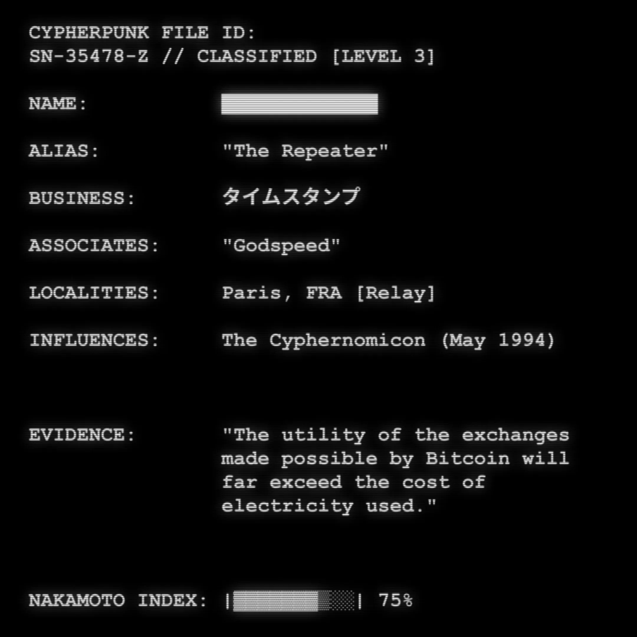 Who is Satoshi Nakamoto? These are the files.