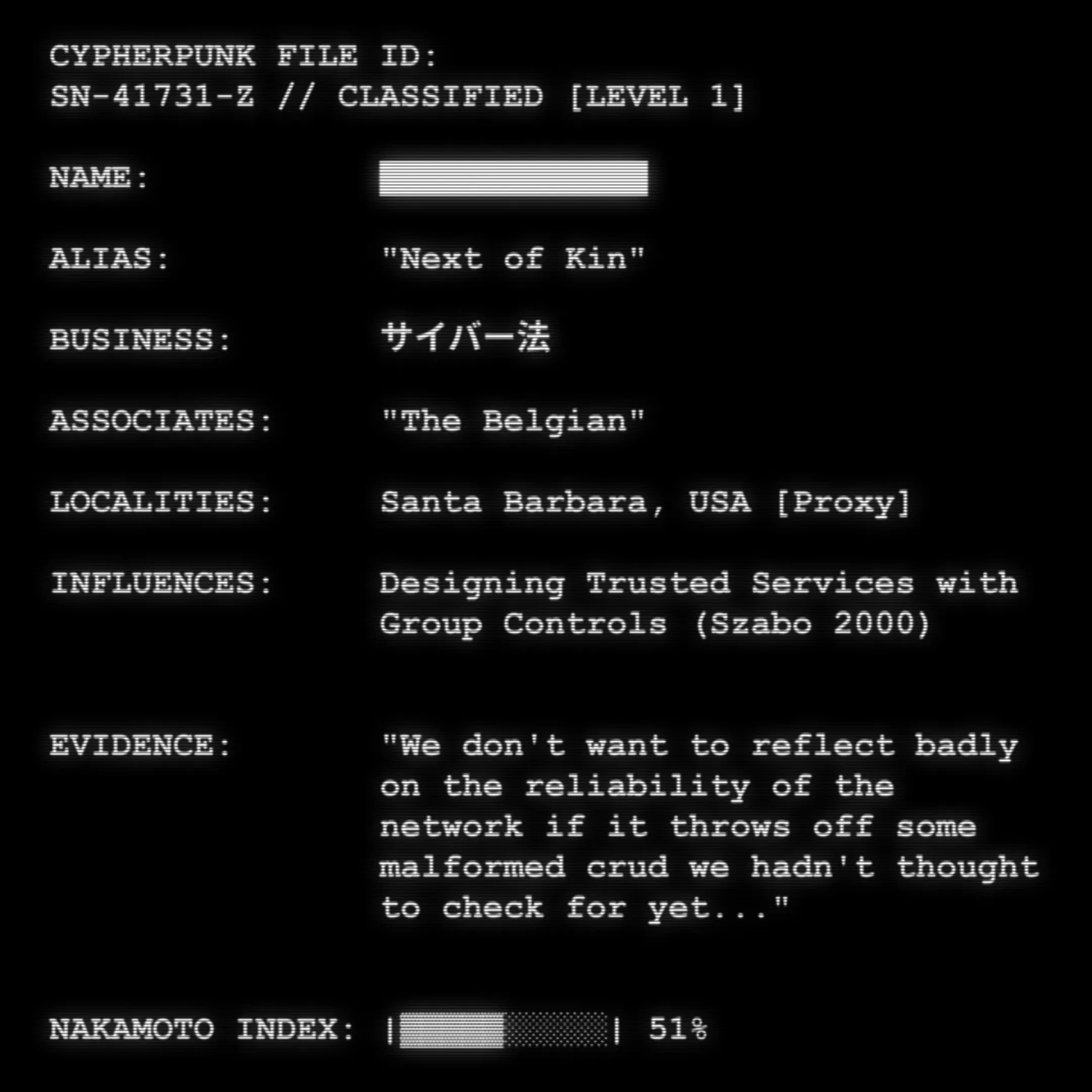 Who is Satoshi Nakamoto? These are the files.