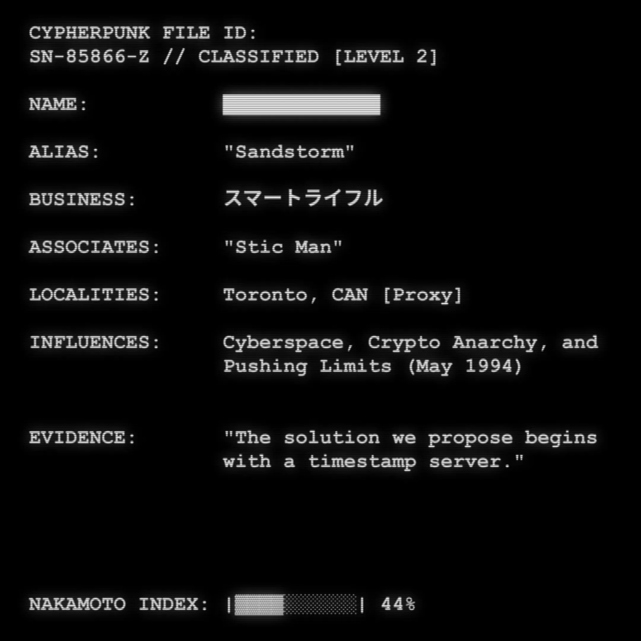 Who is Satoshi Nakamoto? These are the files.