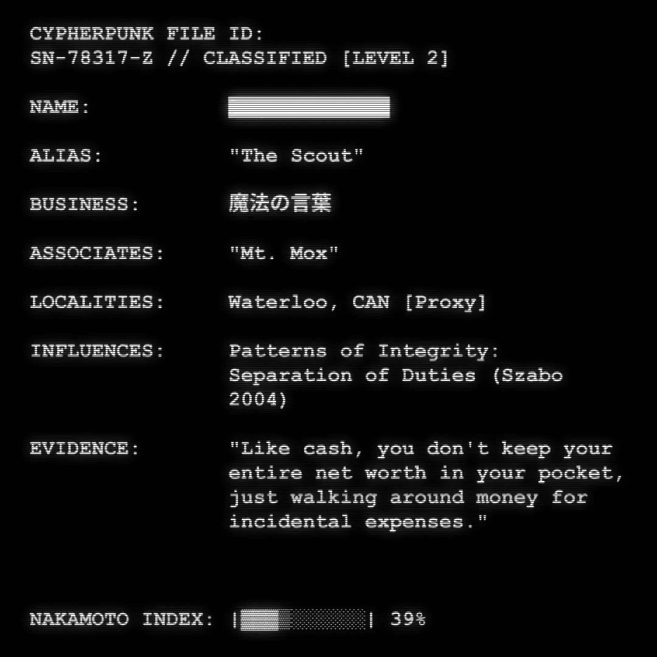 Who is Satoshi Nakamoto? These are the files.