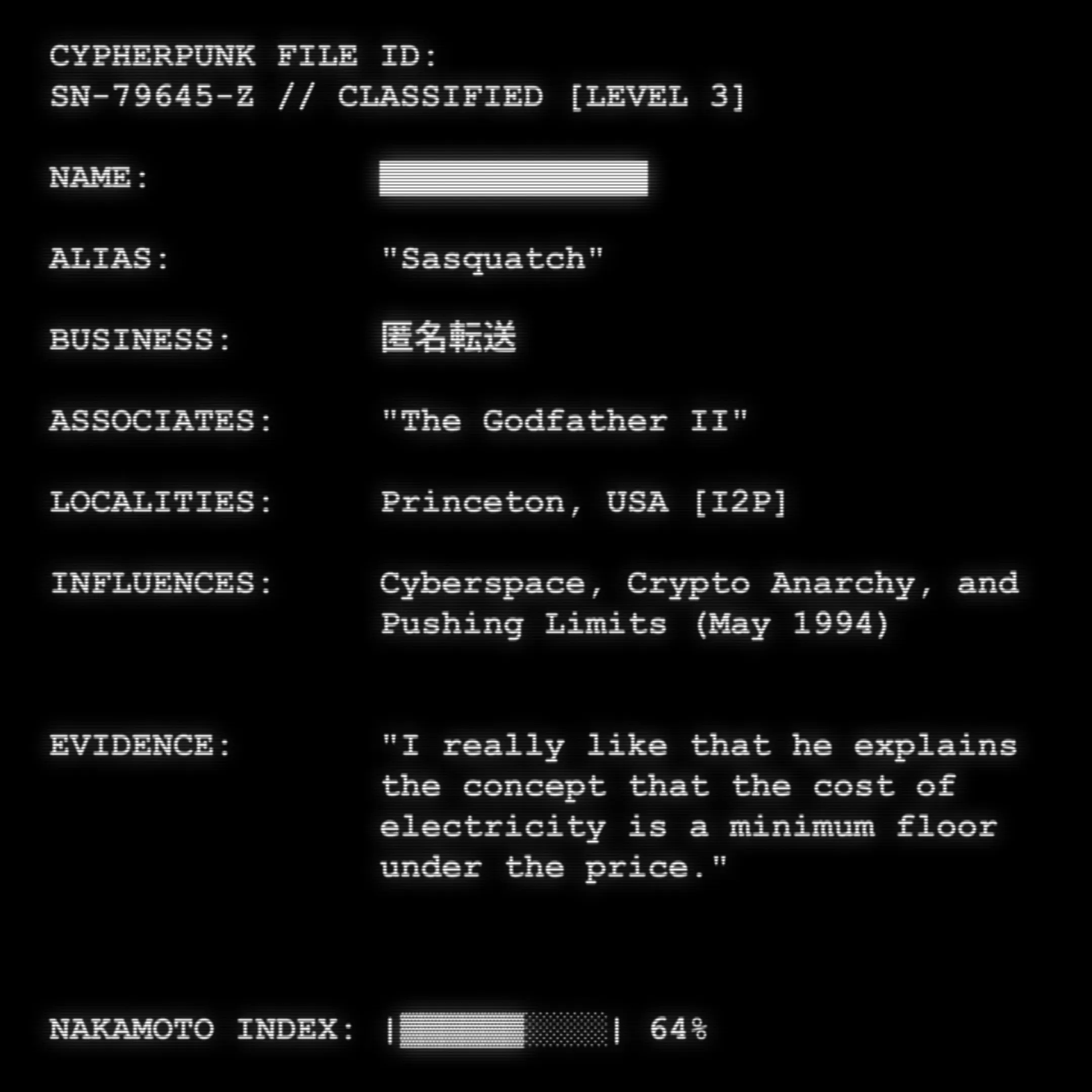 Who is Satoshi Nakamoto? These are the files.