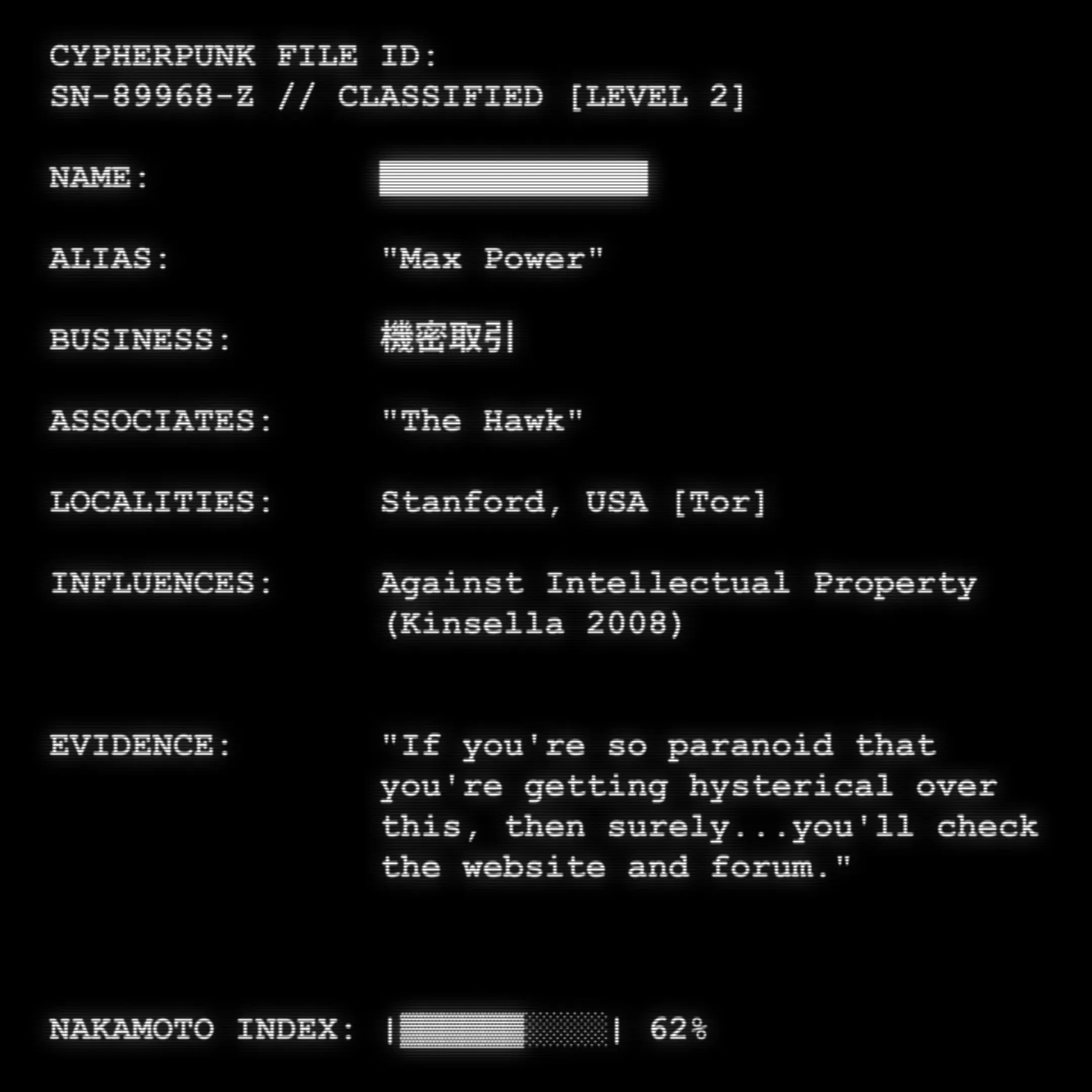 Who is Satoshi Nakamoto? These are the files.