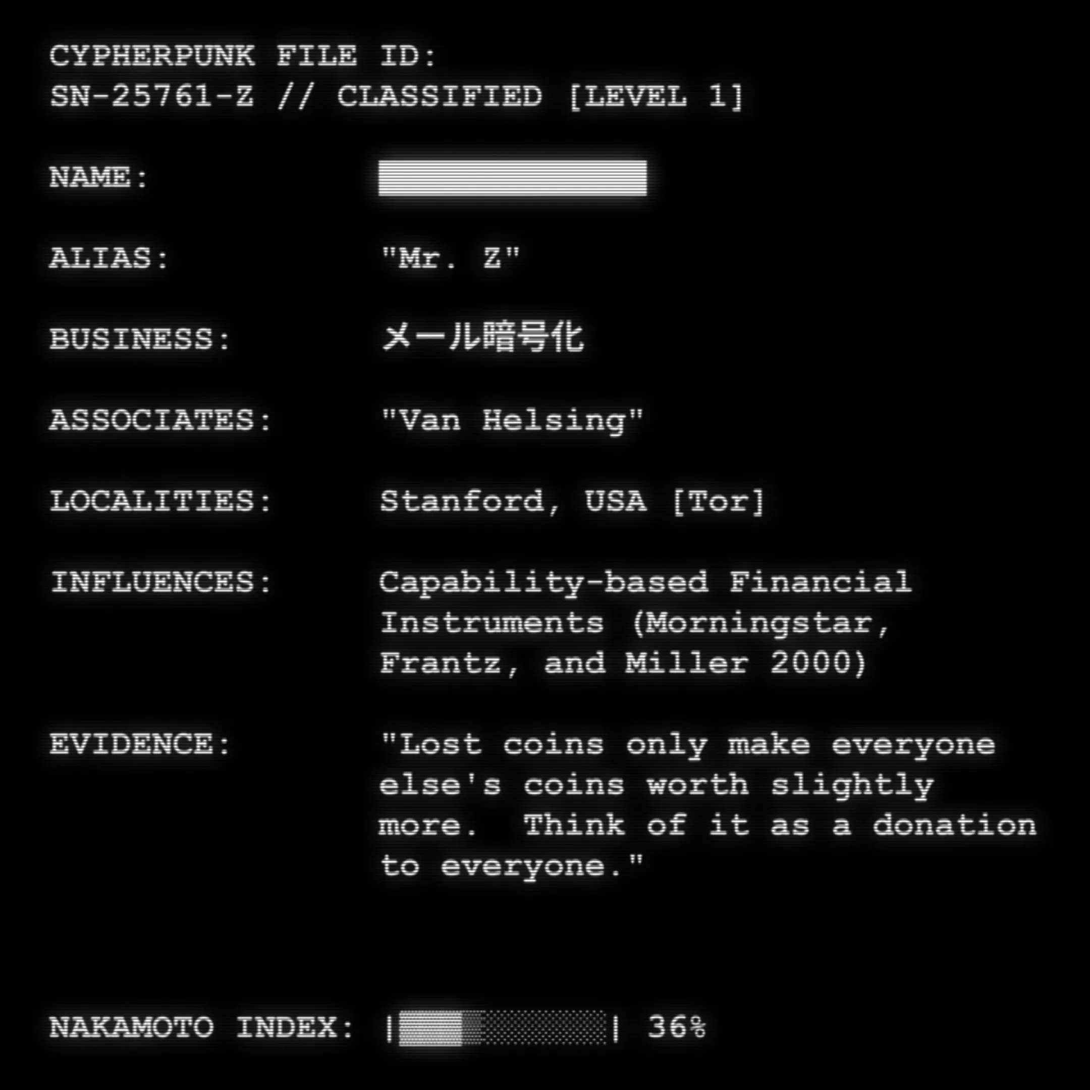 Who is Satoshi Nakamoto? These are the files.