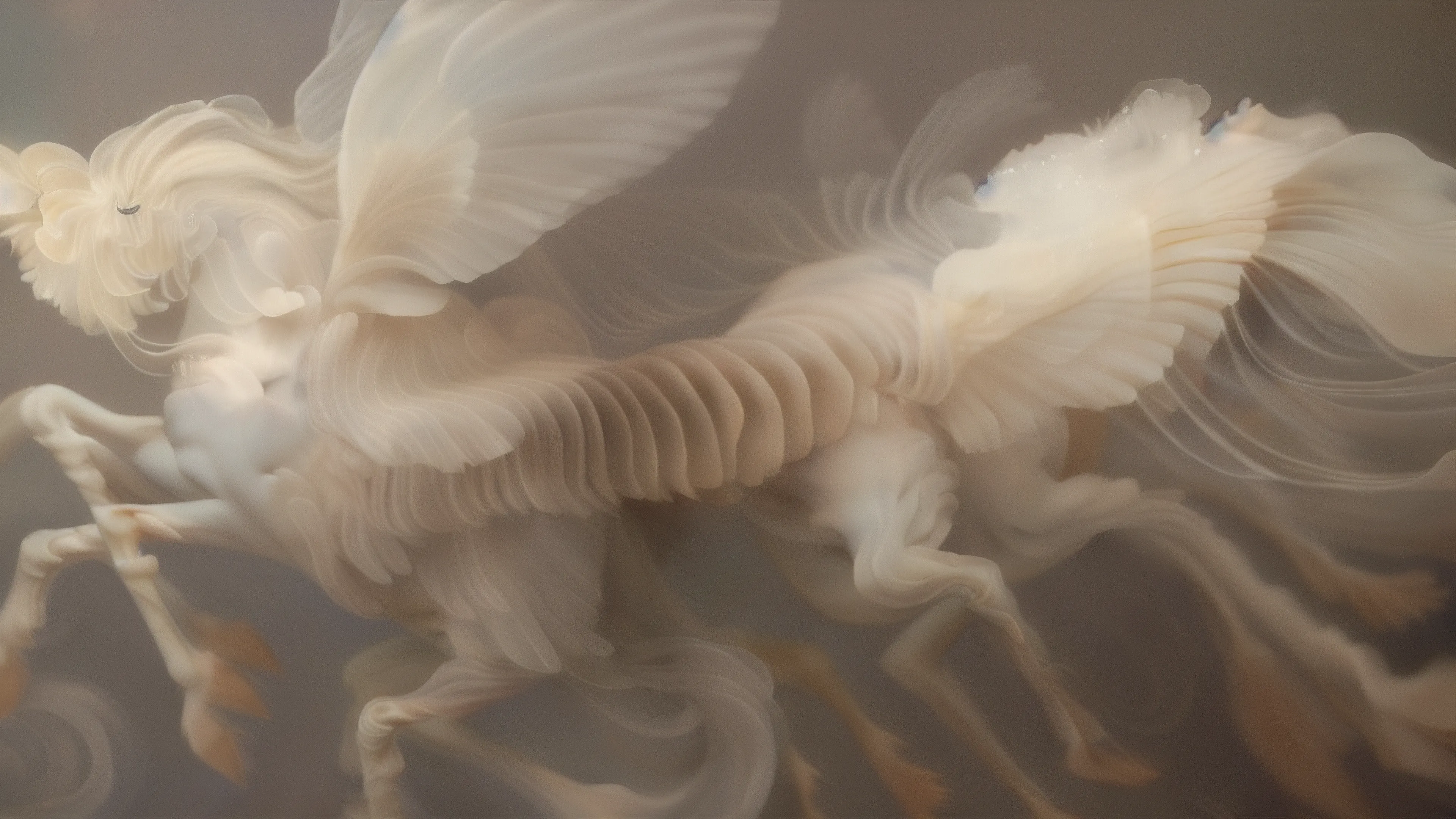 'Lope' by Jenni Pasanen - 100 iterations 18/07/2023  
============================================================  
  
*'Lope'* is Jenni Pasanen's first long-form generative AI collection and is a study of humans as emotional animals. *'Lope'* invites us to contemplate the interplay between the rational and the emotional, the programmed and the spontaneous.  
* * *  
  
This collection is a metaphor for a lope's smooth and effortless stride in the physical world and the fluidity and gracefulness sought by AI and human imagination. While AI absences a natural emotional component due to its programming and data inputs, and human imagination is constrained by individual experiences and cognitive abilities, the 'Lope' series mean to invite the audience to free exploration and creative expression, merging human & machine skill.  
In this context, *'lope'* is a powerful symbol of transcending existing boundaries and embracing curiosity, unlocking new possibilities for the artist herself. Departing from her customary practice of creating digital drawings using Artbreeder, AI, and Photoshop, Jenni embarks on a new chapter characterized by the pursuit of more surprise through an AI system beyond her ordinary control. By embracing the concept of 'Lope,' we are encouraged to break free from constraints, cultivate open-mindedness, and embrace the rhythmic patterns of creative thought. This approach allows for the convergence of AI and human imagination.  
