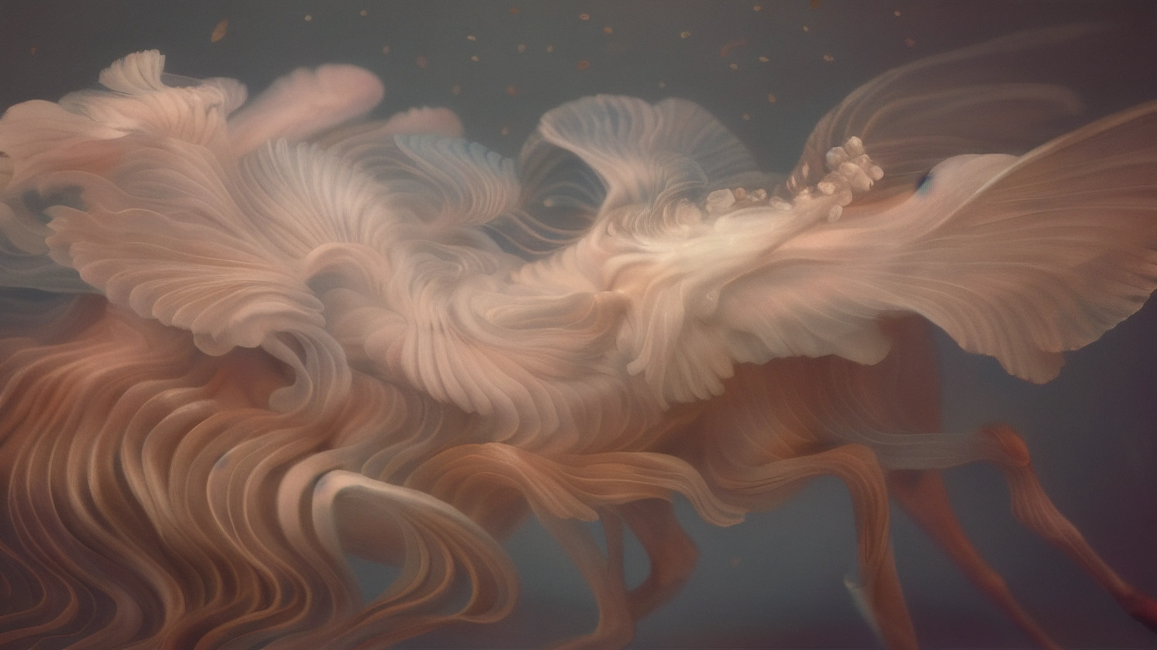 'Lope' by Jenni Pasanen - 100 iterations 18/07/2023  
============================================================  
  
*'Lope'* is Jenni Pasanen's first long-form generative AI collection and is a study of humans as emotional animals. *'Lope'* invites us to contemplate the interplay between the rational and the emotional, the programmed and the spontaneous.  
* * *  
  
This collection is a metaphor for a lope's smooth and effortless stride in the physical world and the fluidity and gracefulness sought by AI and human imagination. While AI absences a natural emotional component due to its programming and data inputs, and human imagination is constrained by individual experiences and cognitive abilities, the 'Lope' series mean to invite the audience to free exploration and creative expression, merging human & machine skill.  
In this context, *'lope'* is a powerful symbol of transcending existing boundaries and embracing curiosity, unlocking new possibilities for the artist herself. Departing from her customary practice of creating digital drawings using Artbreeder, AI, and Photoshop, Jenni embarks on a new chapter characterized by the pursuit of more surprise through an AI system beyond her ordinary control. By embracing the concept of 'Lope,' we are encouraged to break free from constraints, cultivate open-mindedness, and embrace the rhythmic patterns of creative thought. This approach allows for the convergence of AI and human imagination.  
