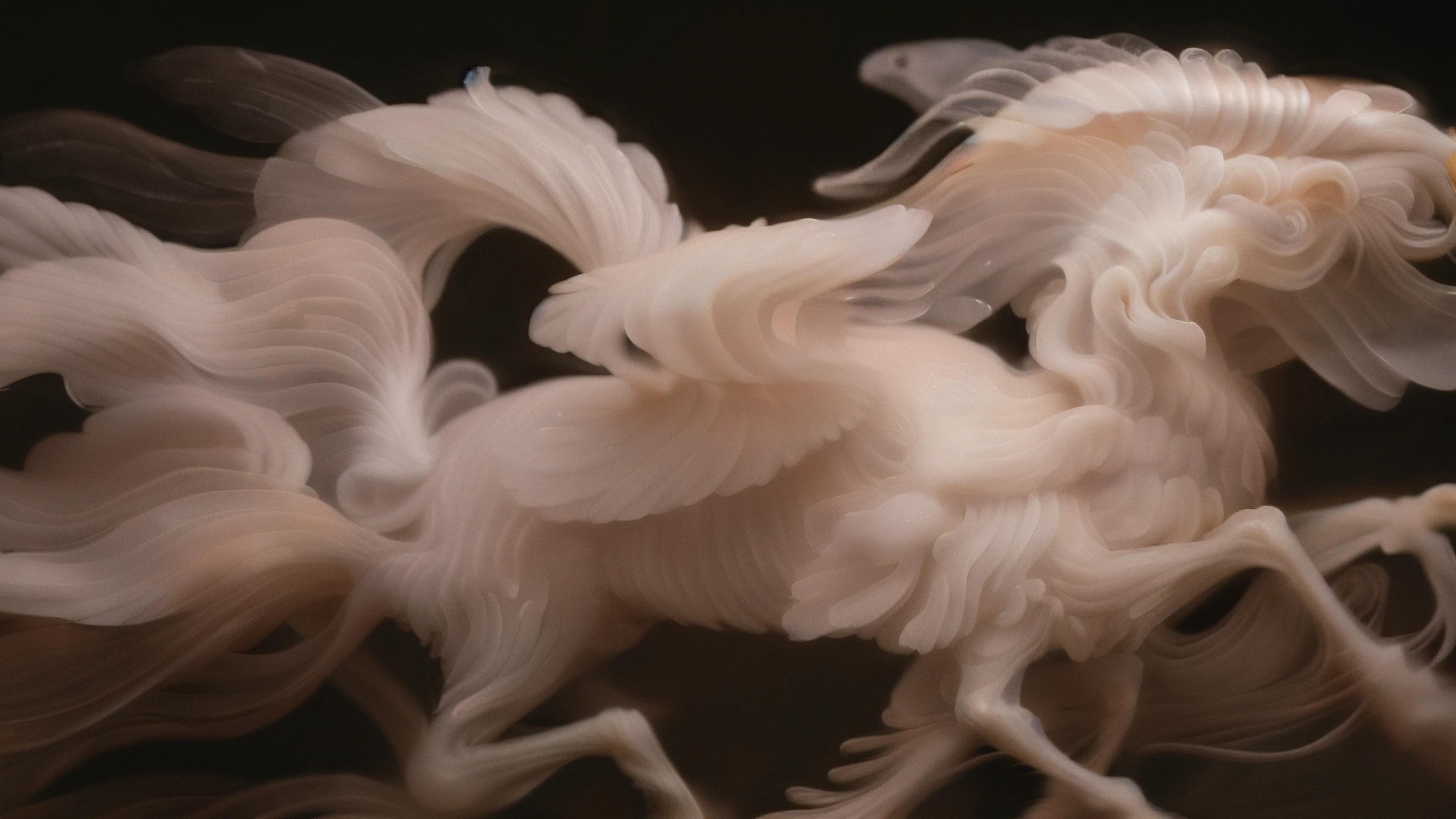 'Lope' by Jenni Pasanen - 100 iterations 18/07/2023  
============================================================  
  
*'Lope'* is Jenni Pasanen's first long-form generative AI collection and is a study of humans as emotional animals. *'Lope'* invites us to contemplate the interplay between the rational and the emotional, the programmed and the spontaneous.  
* * *  
  
This collection is a metaphor for a lope's smooth and effortless stride in the physical world and the fluidity and gracefulness sought by AI and human imagination. While AI absences a natural emotional component due to its programming and data inputs, and human imagination is constrained by individual experiences and cognitive abilities, the 'Lope' series mean to invite the audience to free exploration and creative expression, merging human & machine skill.  
In this context, *'lope'* is a powerful symbol of transcending existing boundaries and embracing curiosity, unlocking new possibilities for the artist herself. Departing from her customary practice of creating digital drawings using Artbreeder, AI, and Photoshop, Jenni embarks on a new chapter characterized by the pursuit of more surprise through an AI system beyond her ordinary control. By embracing the concept of 'Lope,' we are encouraged to break free from constraints, cultivate open-mindedness, and embrace the rhythmic patterns of creative thought. This approach allows for the convergence of AI and human imagination.  
