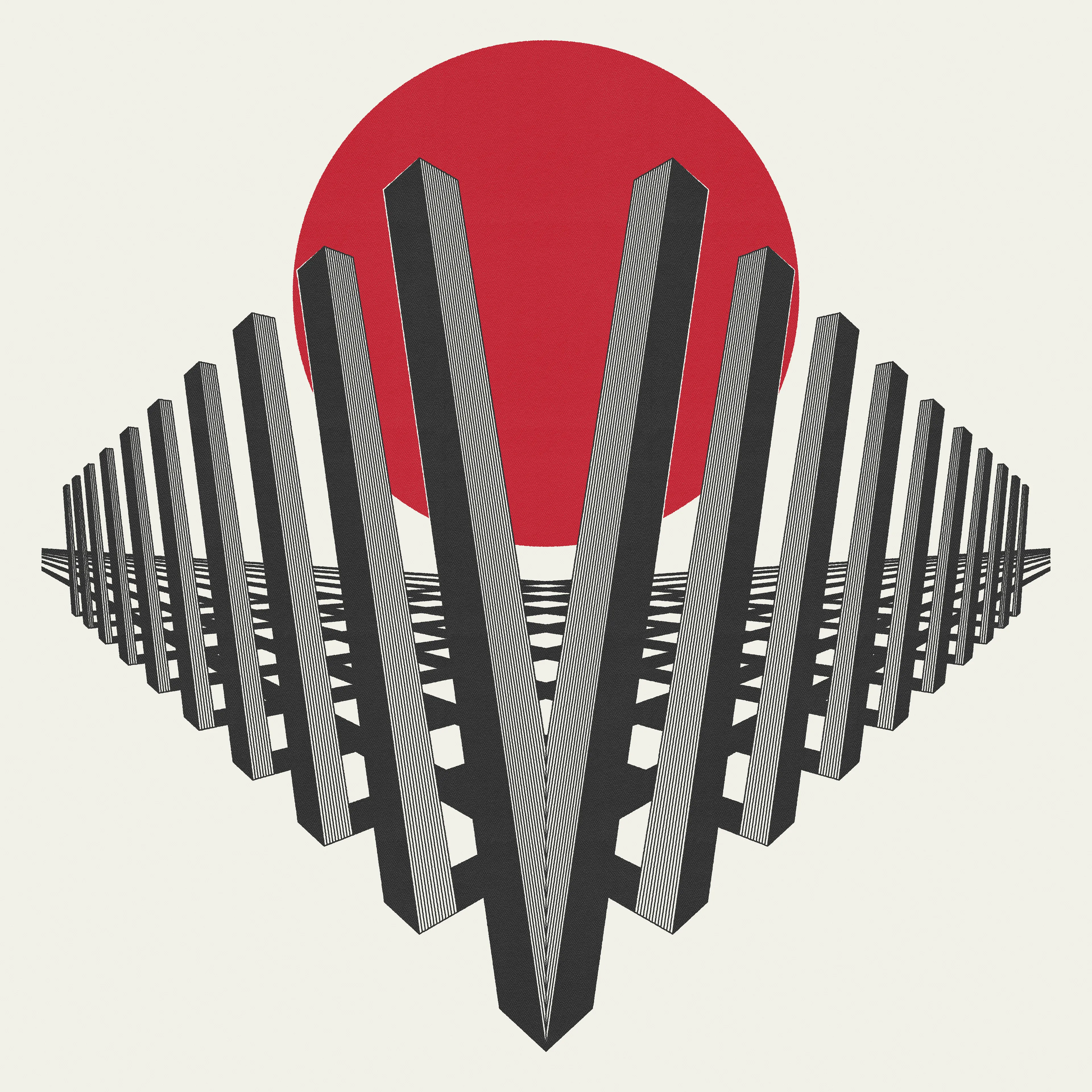 The Tumulus Series places itself atop the foundations of Brutalist architecture, graphic design and generative art. Melding these disciplines, the artist's aim is to playfully break structure and perspective through random intervention.

4000 x 4000px JPG
