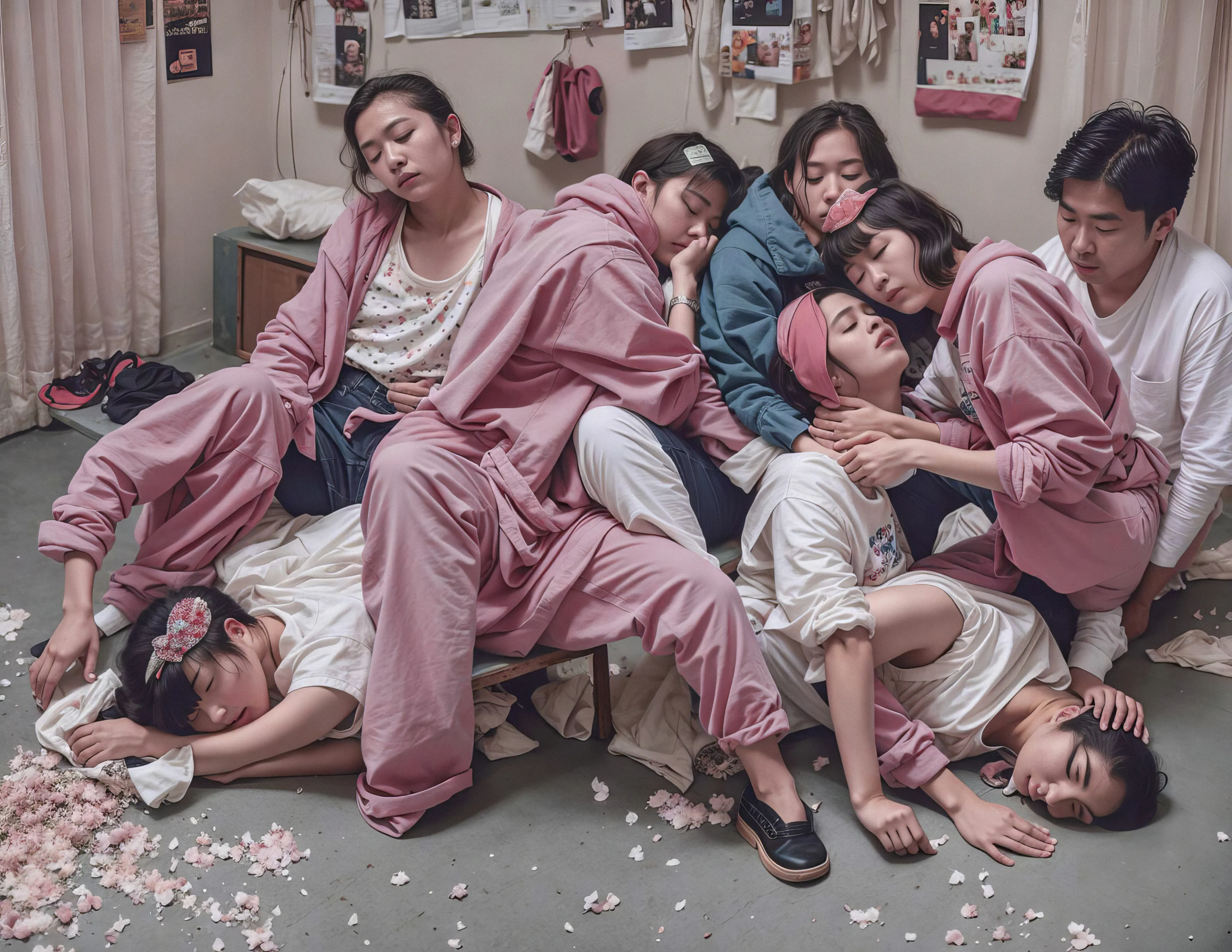 "Simon Raion's photographs seduce the viewers' gaze while, at the same time, distancing us (even as the figures in the frame fluctuate between succumbing to and fighting against the frame). Raion offers us oddly stagnant scenes that appear to be overcrowded sweatshops, or isolation wards, or shantytowns, or cluttered dorm rooms, or questionable massage parlors, or industrial wastes. But we have the uncomfortable sensation that we are being confronted by the ubiquitous but unseen Other in a Sartrean universe which is our own. An Other who refuses to be color-coded into gender-specific hues or interactions. How many pink-garbed people can pile into a pink car going nowhere, in images that partake equally of Edward Hopper, Hieronymus Bosch and Marx (Brothers)." Dr. Linda C. Ehrlich






 Year: 2023

Edition: NFT 1 of 1

Copyright: © 2023 Simon Raion. All Rights Reserved.

License: CC BY-NC-ND 4.0