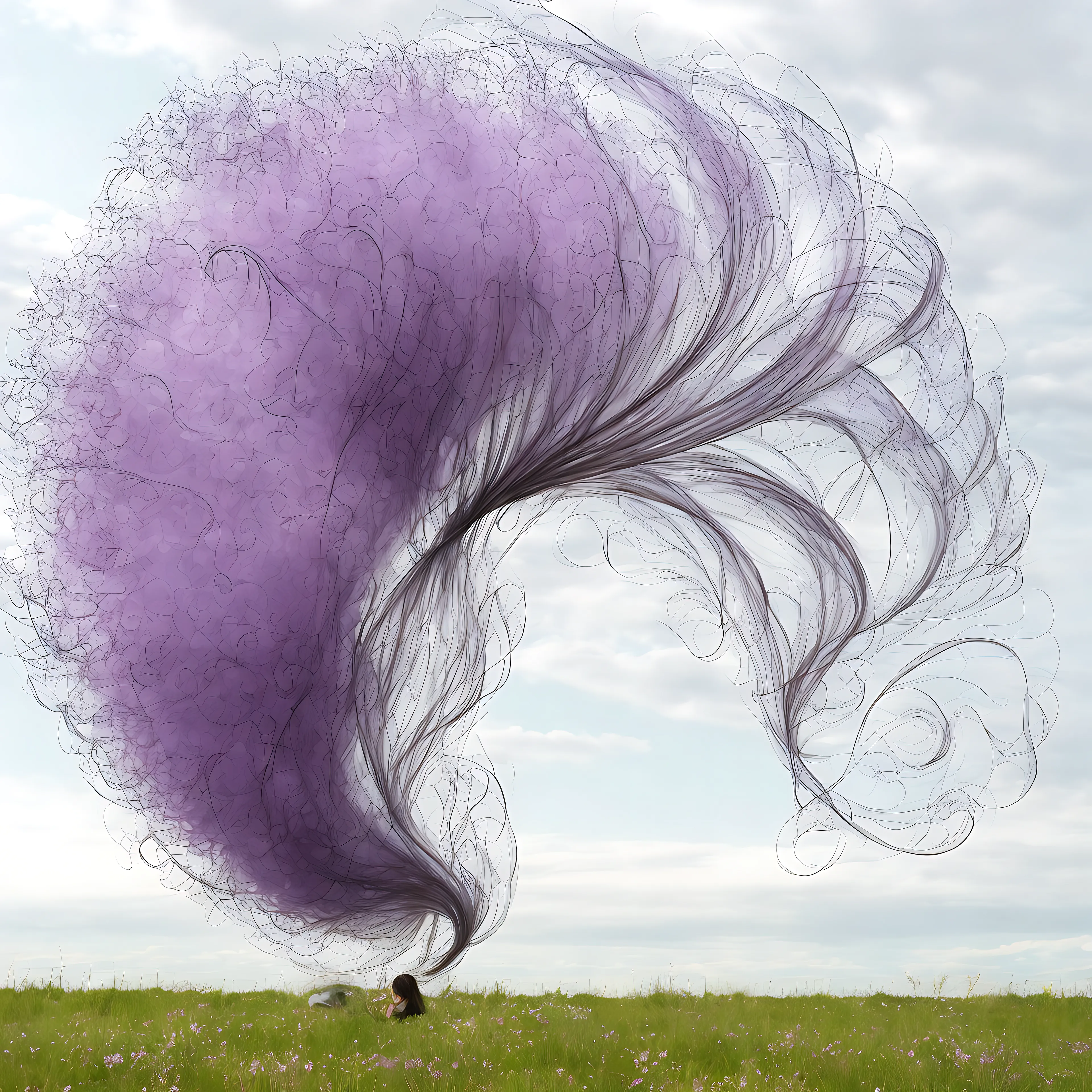 Lines for lunch, lines for mail, lines in my brow-
The wind draws curves with lilac petals

AI Interpretation:
The poem "Lines for Lunch" is a short and simple piece of poetry that presents a vivid image of the speaker's day-to-day experiences. Upon first reading, it might seem like a collection of random thoughts or observations, but upon closer examination, it becomes clear that the poem is a commentary on the monotony of everyday life.

The first line, "Lines for lunch, lines for mail," suggests that the speaker is stuck in a routine, waiting in lines for basic necessities. These lines are mundane and repetitive, and they contribute to the speaker's sense of boredom and frustration.

The second line, "Lines in my brow," is a metaphor that describes the physical manifestation of the speaker's emotional state. The lines on their forehead indicate stress, worry, and fatigue. The phrase also suggests that the speaker is aging, which could be seen as a metaphor for the passage of time and the inevitability of change.

The final line, "The wind draws curves with lilac petals," is a beautiful and unexpected image that provides a moment of respite from the monotony of the speaker's day. The lilac petals are delicate and ephemeral, and the wind's movement creates a sense of movement and fluidity. This image contrasts sharply with the rigidity and repetition of the poem's opening lines, and it suggests the possibility of beauty and grace in an otherwise dull and routine world.

Overall, the poem's underlying emotions are those of boredom, frustration, and weariness. The themes of monotony and routine are prominent, and the imagery of lines and curves reinforces these themes. The poem's final image of the wind and lilac petals offers a glimmer of hope and beauty in an otherwise drab and uneventful existence.