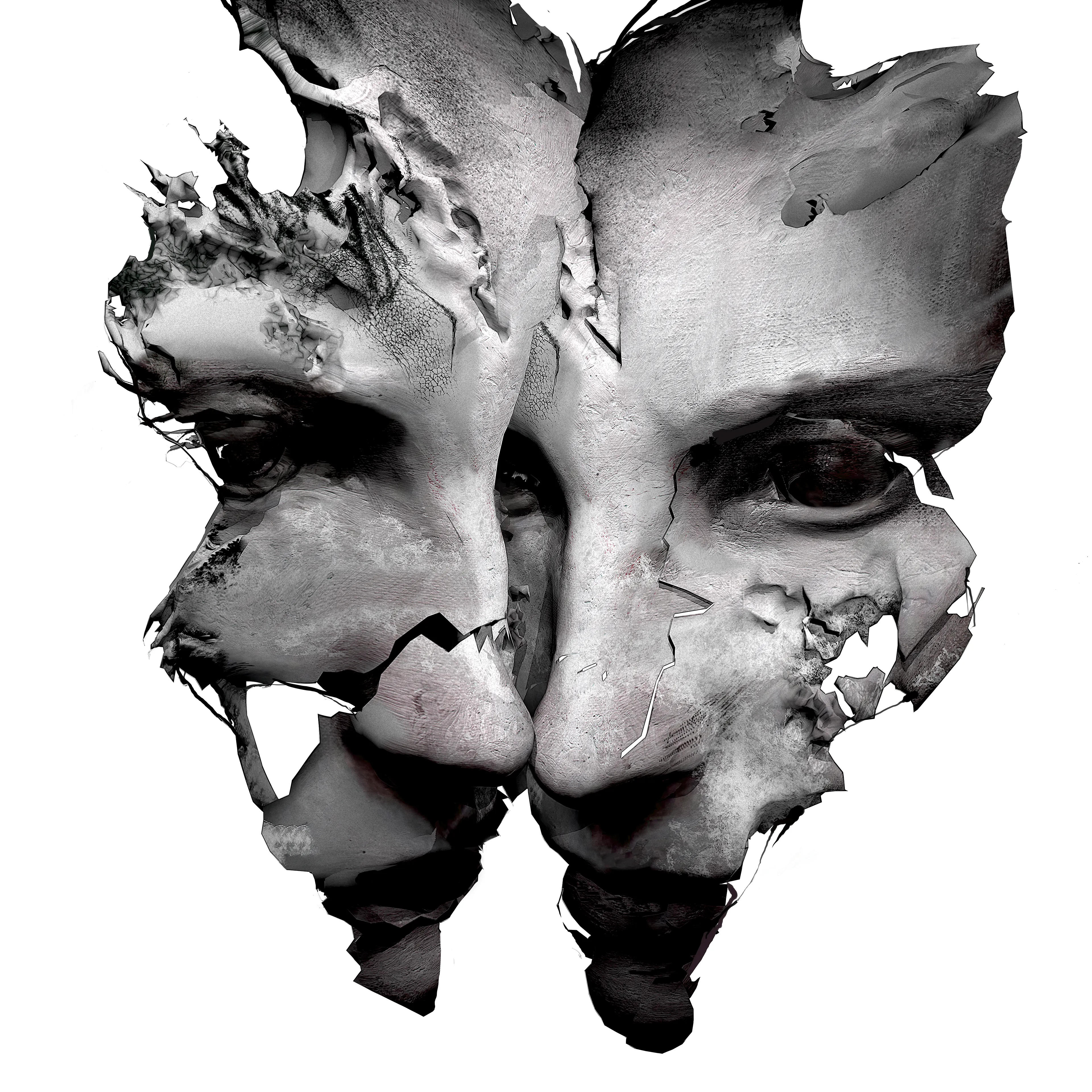 Oil on canvas, digital sculpture made in virtual reality