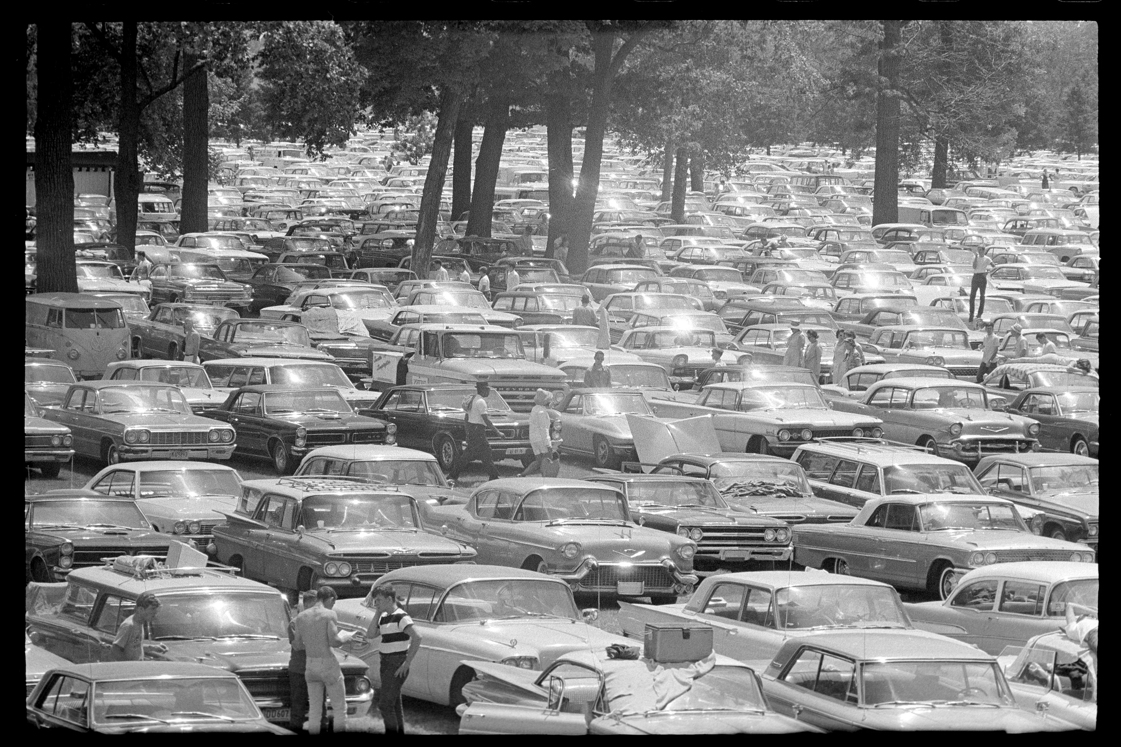 Indy 500, Cars In Parking Area, Indianapolis, Indiana, USA, 1965

