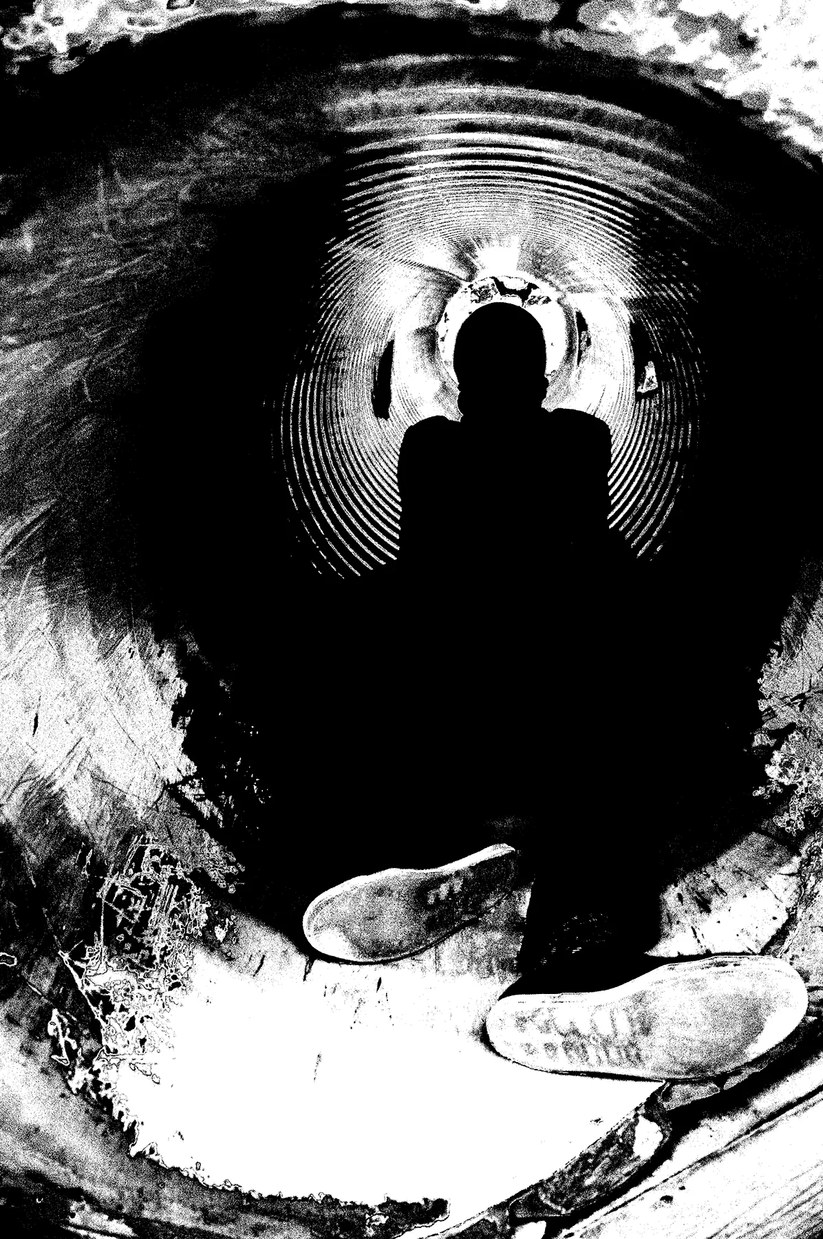 Statement:

As an introvert, it has not only been difficult to open up to others, but to myself as well. This series is my journey towards internal and external self-expression. Though my initial works were not as effective, after experimenting through blending and integrating aspects of different pics, I created an alternate reality in my work, where self-expression became accessible. Veiled by visual representations through my peers, I explored my inner-self as a teen on the precipice of adulthood.


Commentary:

The cathartic process that made me push through the vulnerability revealed in my works was both horrifying and exhilarating. I began my journey searching for my identity in #1; the water portrays a distorted view representing the difficulty in seeing myself clearly. Because being a teen has taken its toll, I have attempted to escape through dreaming (#2), running away (#3), attempting suicide (#4), exploring sexually (#7), and substance abuse (#6 & 8). In #6, the mortality of the graveyard is juxtaposed with the girl smoking her way to an early death. In losing my virginity in #7, the teddy bear, a symbol for his innocence, is perched on the ledge of the figure’s bed, peering over and watching as he embarks towards adulthood, represented by the ominous woods. By layering my different emotions in #9, I was able to create a fingerprint-like texture, representative of my unique experiences that form my identity. #9 & 10 illuminate my ever-changing moods. I can have moments of clarity, where objects appear in vivid color, but also moments of darkness and cloudiness. In #11, the figure does not show her face; instead, something that resembles it emerges, looking dazed and confused. Ultimately, while this self-exploration has brought me to a place where I can better identify and reveal myself, I still prefer to loom in the shadows, as in #12.