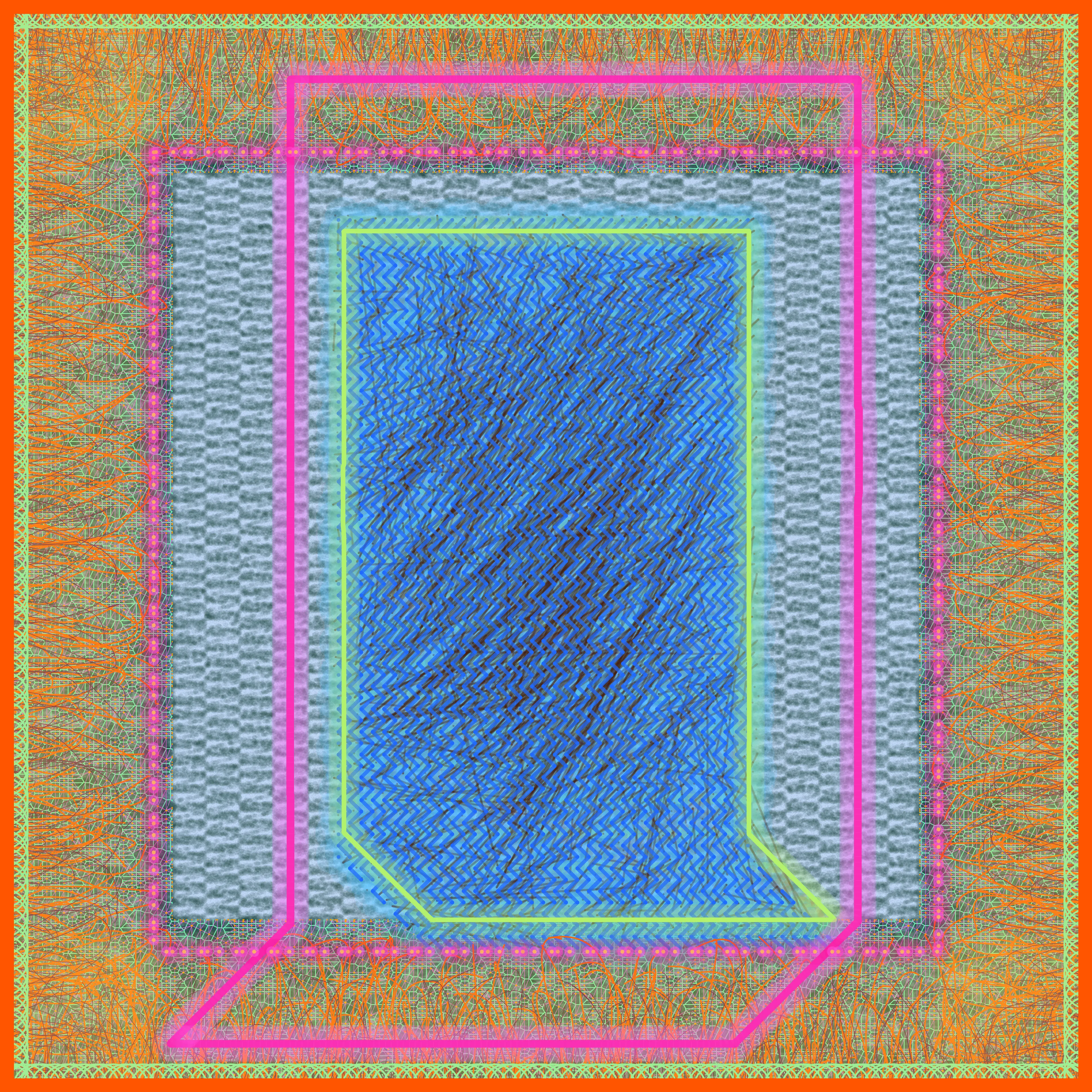 Created as an extension of investigating the door as a symbol in both the artist's life and broader culture. The artist creates his digital paintings using custom software. He selects and changes variables by hand, layering the output of the generative algorithms he's been writing since 2014. This process allows him to more rapidly and accurately manifest the vision in his mind's eye, compared to the physical materials he began his artistic career with over 20 years ago. After Yukio Ota's ISO Standard exit sign.