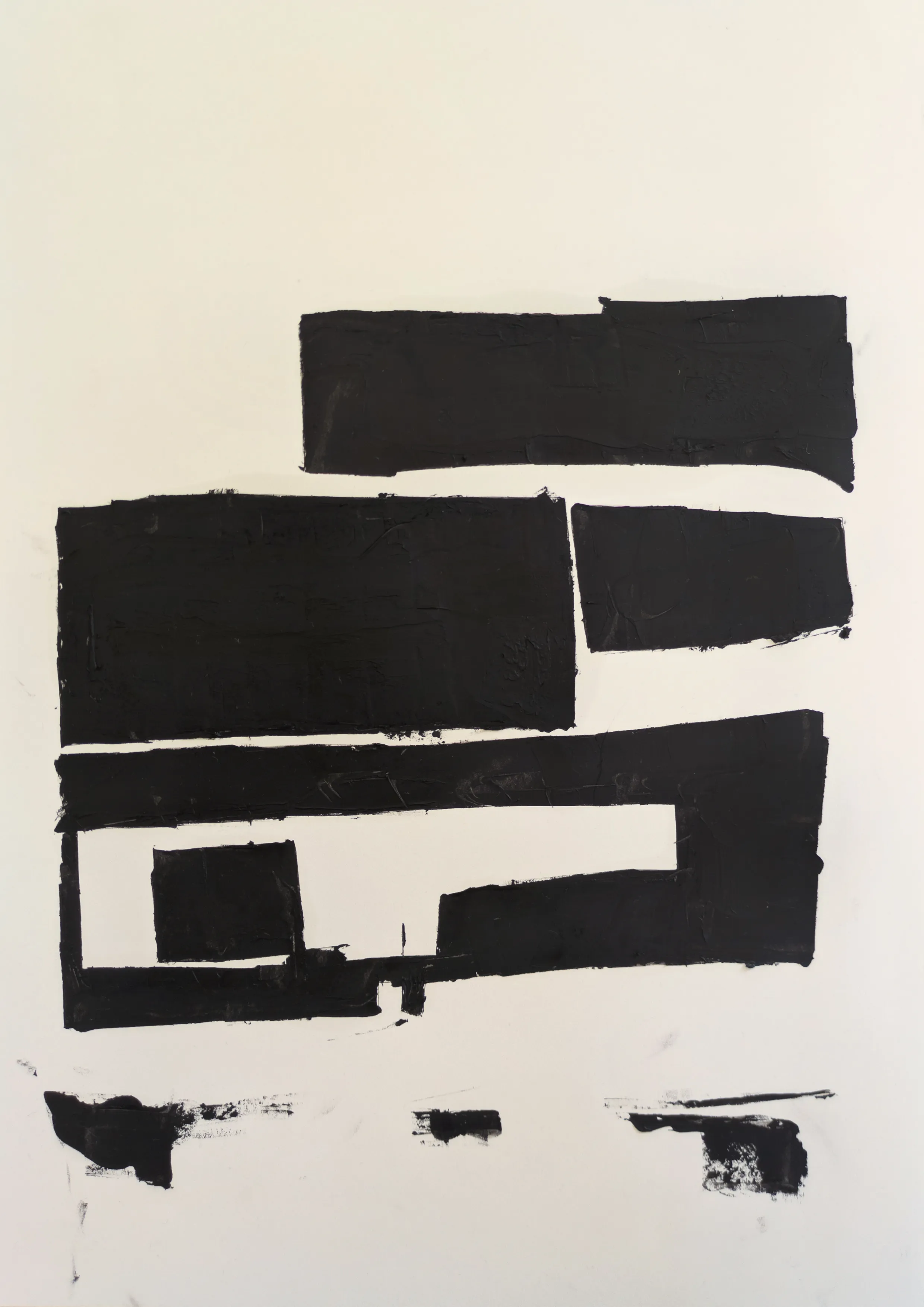 A 4/4 edition artwork created using a custom GLSL algorithm, executed in physical oils on paper by plotter. The CONFINE artworks are part of the CONFINE series.