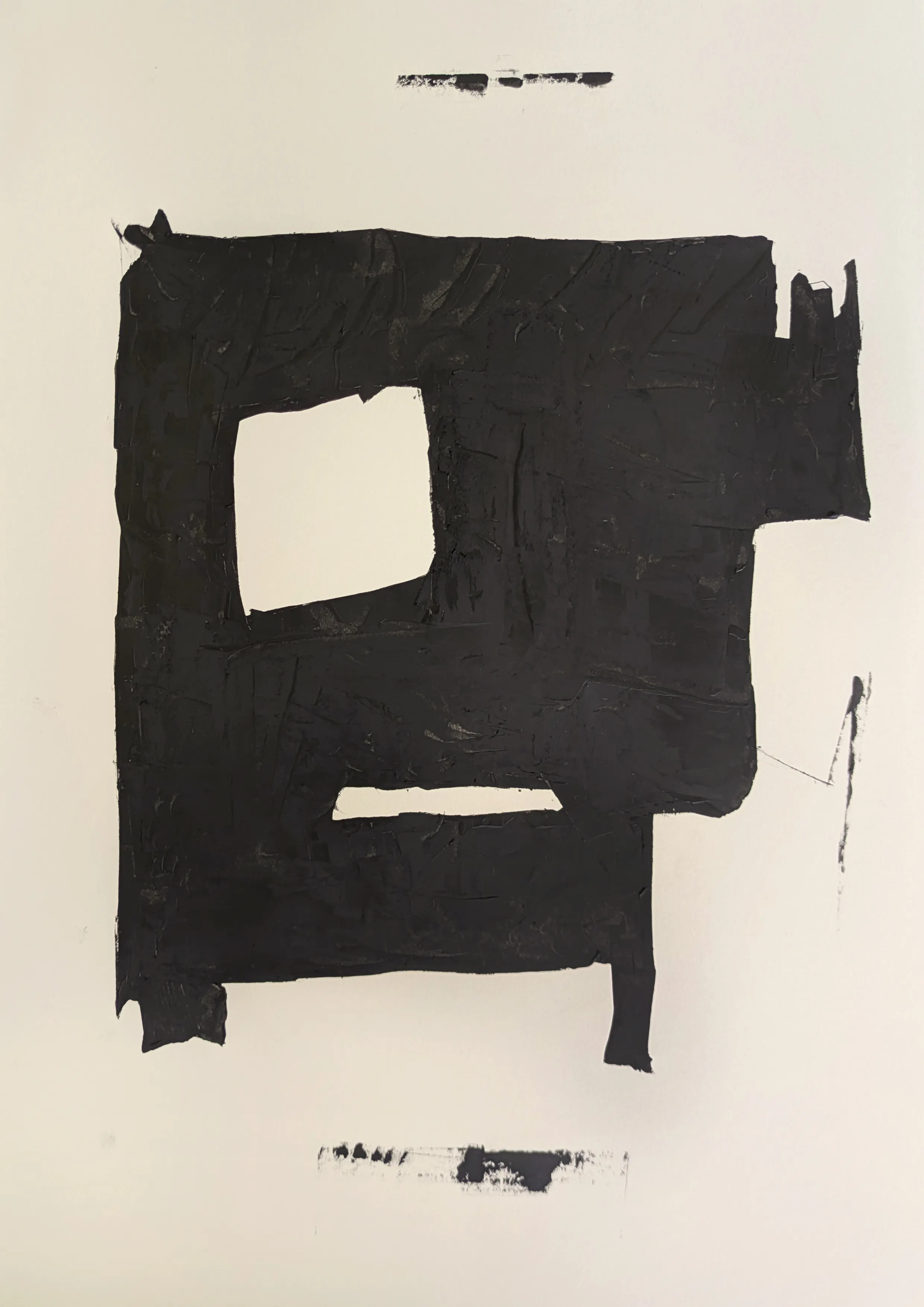 A 4/4 edition artwork created using a custom GLSL algorithm, executed in physical oils on paper by plotter. The CONFINE artworks are part of the CONFINE series.