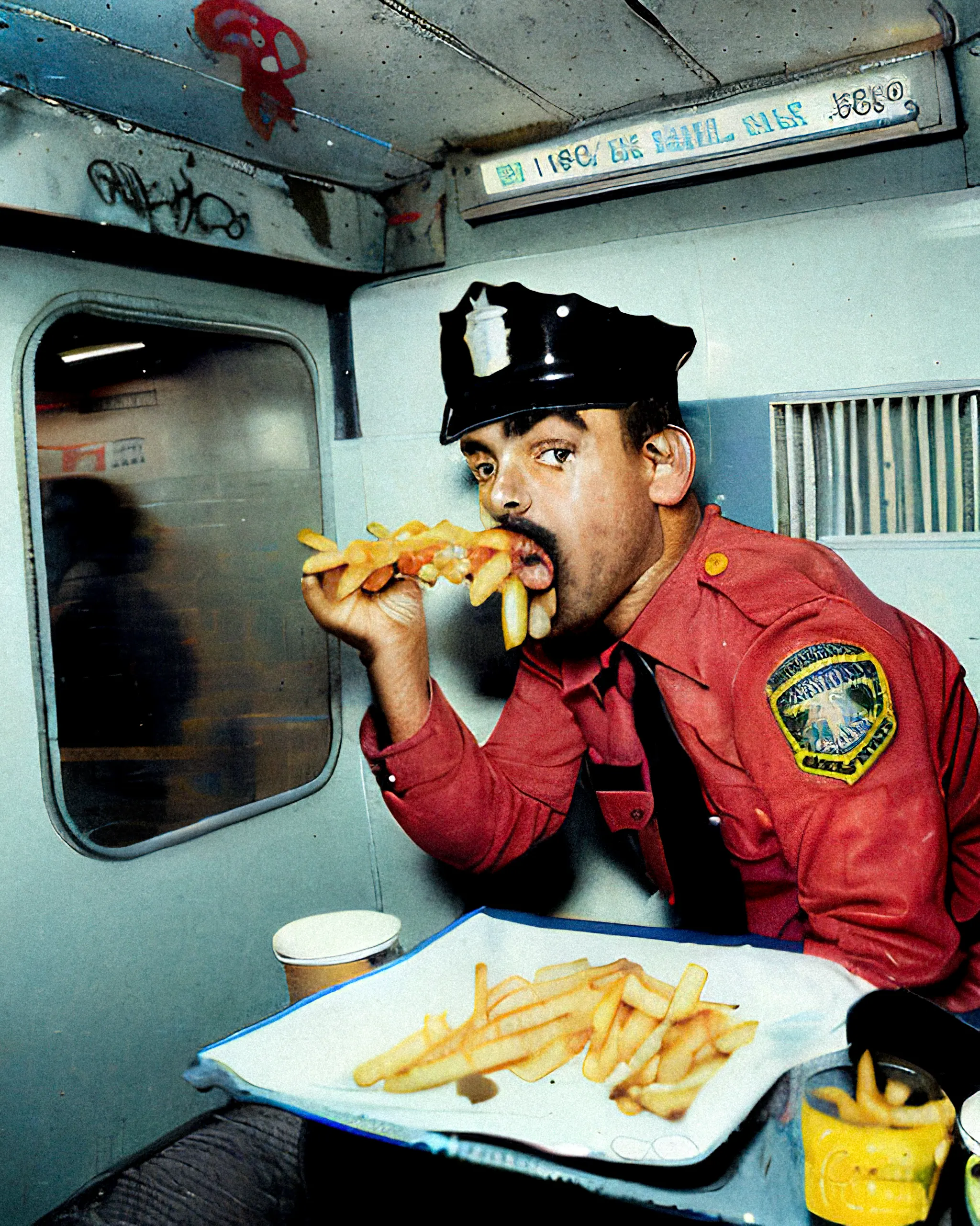 "Same Hunts Point, same fries, same criminal mugs every day. I'm sick of this shit."  
Pvt. Ramirez often thought about changing jobs, but he never got around to it.