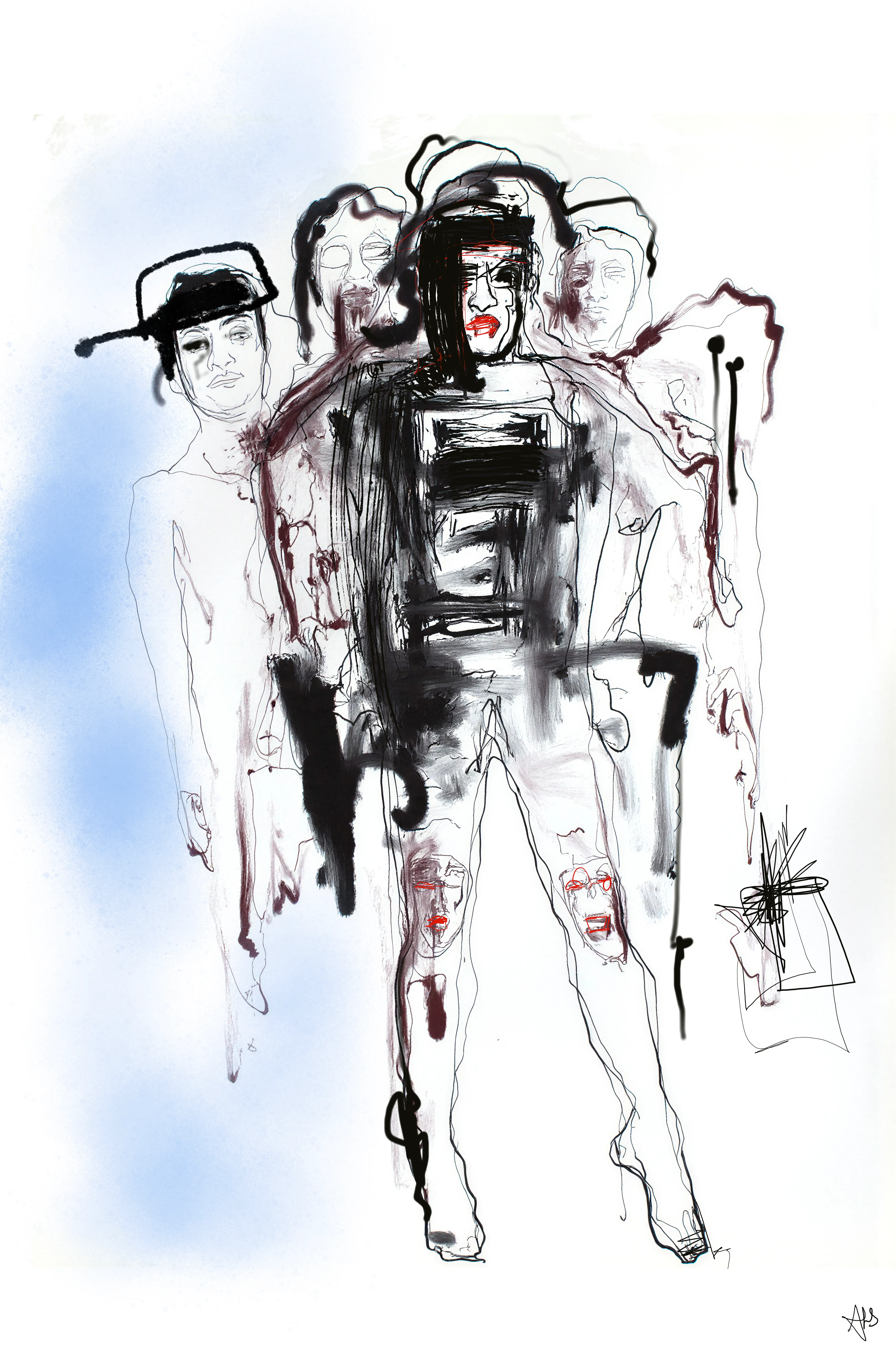 Multi Wallet Hydra is the chain-split mind of the crypto art world.

A figure with too many selves, too many addresses, too many strategies running at once.
They are the embodiment of the modern digital collector: a creature who lives in fragments, drifting between hot wallets, cold storage, hidden vaults, burner addresses, and forgotten keys.

Each face behind the central figure is one of their past selves —
a mint frenzy self,
a panic-sell self,
a hidden collector self,
an embarrassed rug victim self,
a ghost of the wallet they abandoned three chains ago.