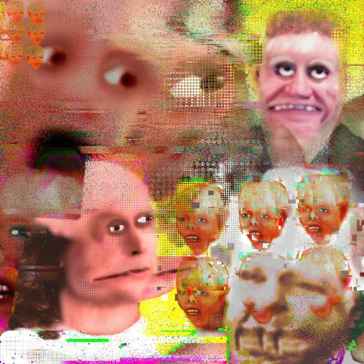 Five years ago, I began working digitally to explore whether a gestural, expressive language could exist within the digital medium. I experimented with layering, deconstructing, and reassembling found and original imagery—often setting strict rules for myself, like never undoing or deleting layers, to preserve the work’s history. This process evolved into short-form animations built frame by frame, where I sought to extend that same gestural approach through motion. Eventually, I turned to AI, which opened up a different set of possibilities. The early works, particularly from 2020–2021, became a foundation for a practice in which these ideas continued to evolve.