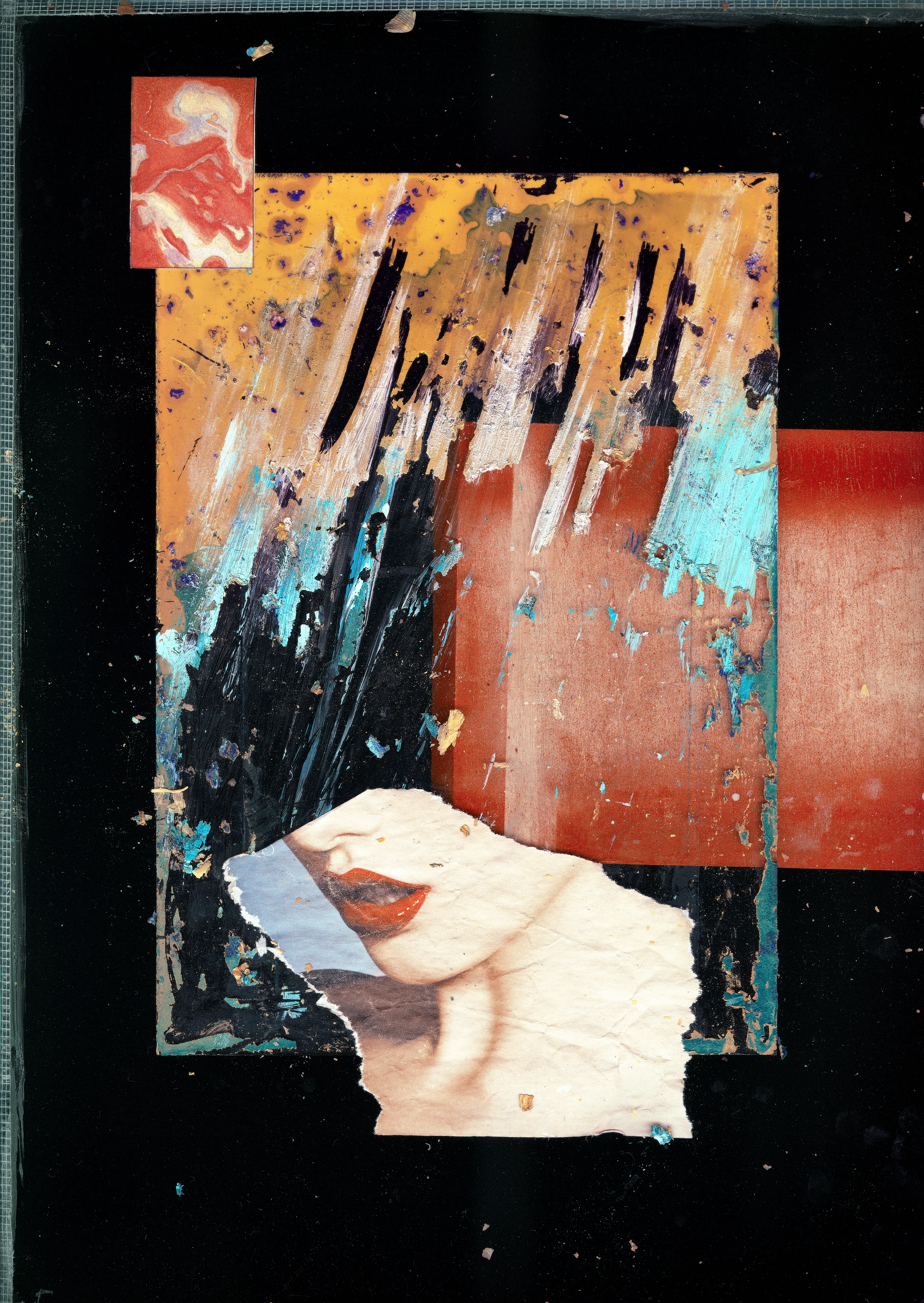 ABOUT - glass sheet, acrylic paint, wood block, spray paint, printed paper, petals, the artists fingerprints. 14944  ×  21069 pixels - 122 x 167 cm - 48 x 66 inches @ 350dpi. 1/1 NFT + fine-art giclee print on Hahnemühle cotton rag - signed and titled by the artist. ABOUT 'THE PORTRAIT AUTOMATIC' SERIES - A collection of deconstructed, gravity-defying portrait sculptures - built from traditional fine-art materials and found objects collected from the streets of London, UK. Each artwork is composed and assembled directly onto my A3 scanner and captured in a single exposure in other-worldly macroscopic detail and incredible resolution. Once captured, the composition is broken down - and so exists only momentarily IRL before traversing eternally into the machine ether… Inspired conceptually in part by Metzger’s "Machine, Auto-Creative and Auto-Destructive Art" (1960s) as well as Jean Tinguely ‘Métamatic’ artworks (1950’s). NECESSITY IS THE MOTHER OF INVENTION OR MY HISTORY WITH THE MACHINES - I began working with scanners in 2001 (aged 15), at school there was an Epson in the computer lab and so (working opportunistically so as to remain unseen by the IT teacher; who would no doubt feel my actions as a terrible abuse of his nice, clean scanner :) I began to place dried plants, flowers, leaves and so on directly onto the scanner glass and make artworks… I discovered that images made in this way had a distinct depth and look to them - a sense of weightlessness, of floating and the ethereal… I had discovered ‘Scanography’ in my own way. The digital cameras available at the time were crap - 1 megapixel and prohibitively expensive. The scanner, in contrast, was relatively affordable at a fraction of the cost and capable of capturing imagery in far better resolution and detail. I had a job working weekends and holidays doing the washing up in a busy pub near to my mothers house. This income allowed me to save up enough £dosh to purchase my own cheap Epson A4 scanner. I could now produce my first significant series of artworks - ‘Pauses’ in the year 2002 - these works were shared on my website www.karborn.com and gained me some attention ‘on the web’ in the early 2000’s and so it all began… I was in. TODAY - The time feels right to reprise these artworks and present them as a coherent collection - the culmination of many years working with my scanner and my first significant body of fine-art masterpieces, perhaps I will build some more heads soon too… Thank you. K 

#weworkedwithwildideasusingmachinesinwaystheywerenotdesignedtobeusedandatfirstweworkedfornothingbutnowwecanworkforabetterlifeandmakearttoexistsincerelywelcometotheundergroundeternalkkaarrbboorrnnlondonandonandonandonand…

KARBORN 2001 - 2022. 