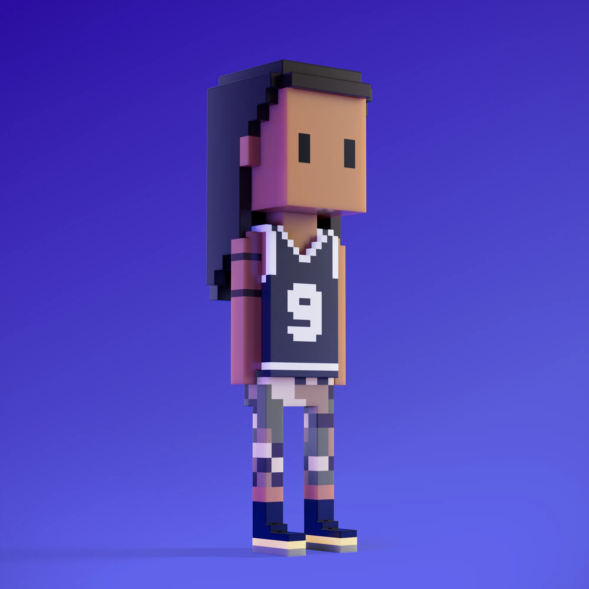 Meebits are 20,000 unique 3D voxel characters created by a custom generative algorithm.