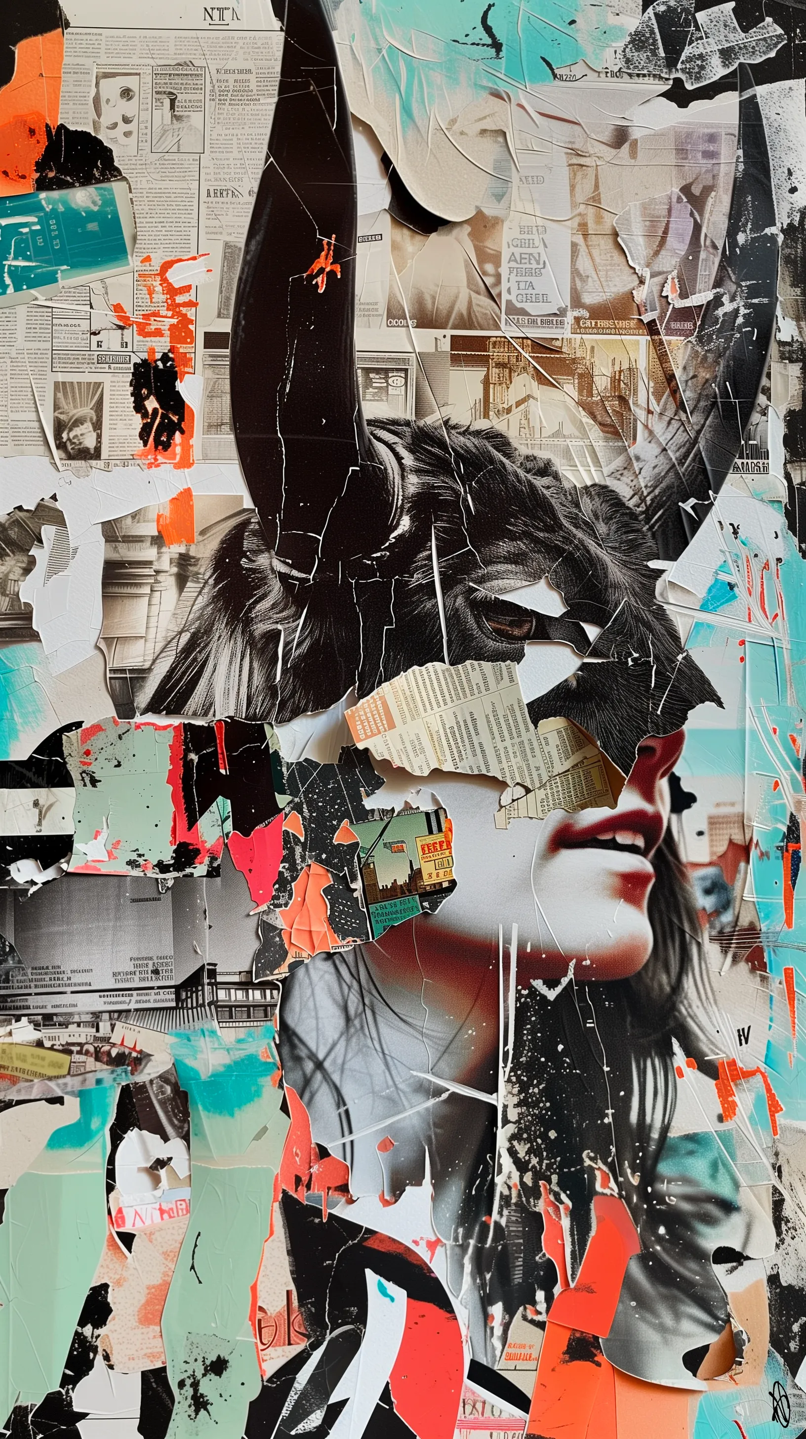 NYC + Syncretica propaganda + Torn Street posters.

The process in developing a single piece, for a single show, can take months and thousands of ideas. There are milestones in the process, and they always stand out, even if they are not the final end point.

This piece is one of those milestones.

Developed from custom style tunes, generated style references, sourced textures and thousands of iterations, this torn poster concept finally emerged as the core visual aesthetic for a single piece that will be exhibited in a show in NFT NYC '24. This one piece represents the final turn in the direction for what will become a hallmark work.

Establishing a balance of aesthetic and material alongside big city vibes with some occult mixed in, is the reason this piece stands out to me, and needed to be included here, in this Syncretica Studies collection.

//
Process & Medium
AI, Style Tunes, Custom Style Ref, Sourced Refs, Experimentation.