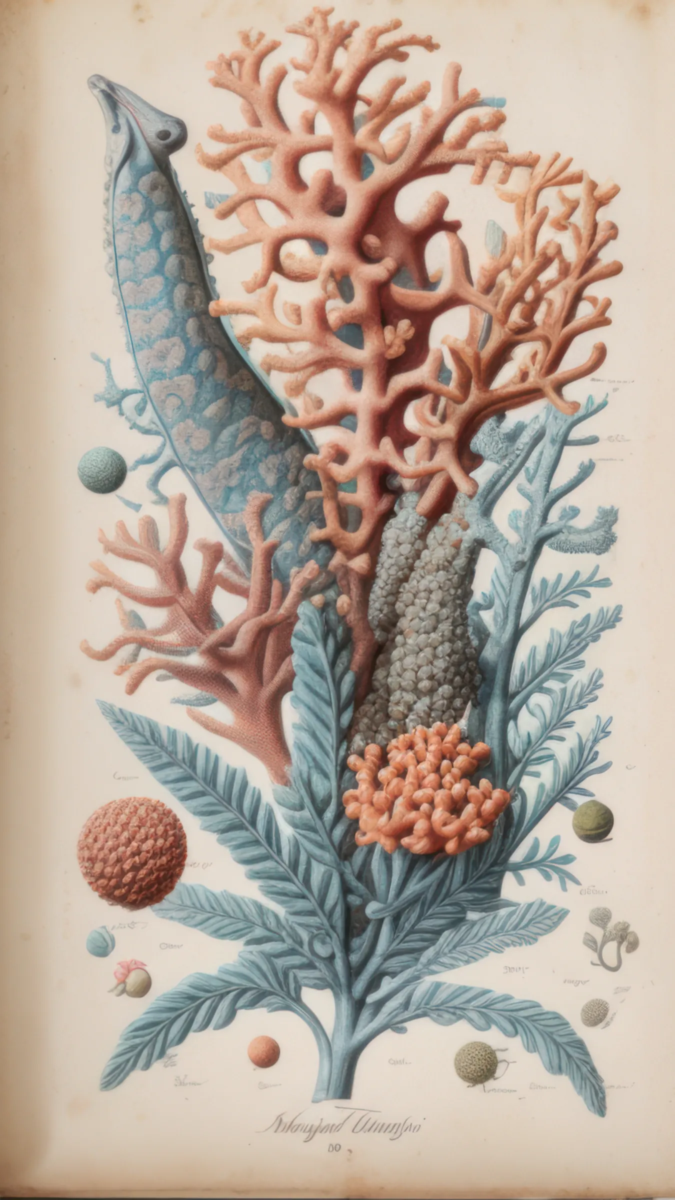 Part of the wider _Artificial Botany_ (2019) series, the _Unseen Flora_ collection shines a spotlight on the fantastical and surreal botanical illustrations created by four British scientists and artists: Charlotte Bancroft, Beatrice Hastings, Edmund Thorne and Theodore Winslow.
The collection has as its focus the concept of truth, contextualised in the contemporary digital age where the boundaries between real and virtual, natural and artificial, seem to become more and more obscure. Especially after the sudden influx of innovative technologies led by AI language models and image generation systems, the notion of truth has become even more arbitrary, always hidden behind a thin veil of plausibility and verisimilitude.  

_Unseen Flora_ stands at the interplay between these areas: the collection wants to explore unreal but plausible histories through the visual depictions of the four illustrators, offering us an unprecedented glimpse into their imaginary botanical dimensions.