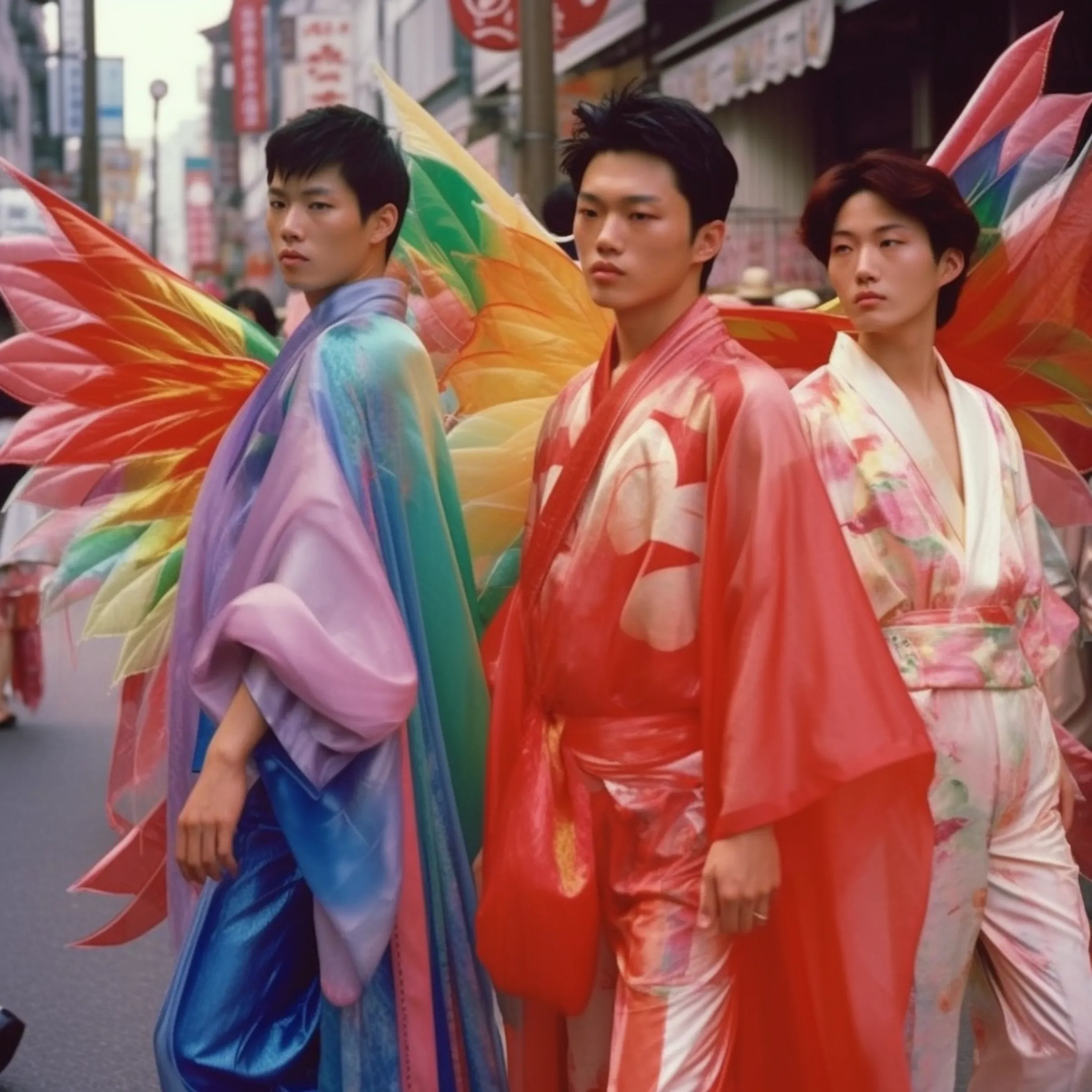 Neural Fad reimagines Tokyo street fashion history to examine the relationship between AI and memory.

In post-war Japan, distinctive magazines and television cultivated an aspirational youth culture that gave rise to unique fashion subcultures at different train stations around Tokyo. Inspired by the rebellious spirit of each generation and their projections towards an imagined future, Kusano produces records of subcultures that never actually existed.

Reimagining the rich vocabulary and history of Tokyo street fashion through AI, the collection takes the viewer across and beyond the post-war decades of Japanese fashion history —  from the Moga and Mobo of the 1940s to the Japanese hippies known as the Fūten Tribe, the Karasu Tribe of the 90s and the Gyaru and Decora fashion of the late 90s and early 2000 — to present Tokyo street fashion as imagined beyond time. 

Through this collaboration between AI and Japanese street fashion archives that she herself contributed to as a street photographer of Harajuku fashion,  Kusano uses emerging technologies to offer a retro-futuristic intervention into the landscape of Tokyo street fashion.