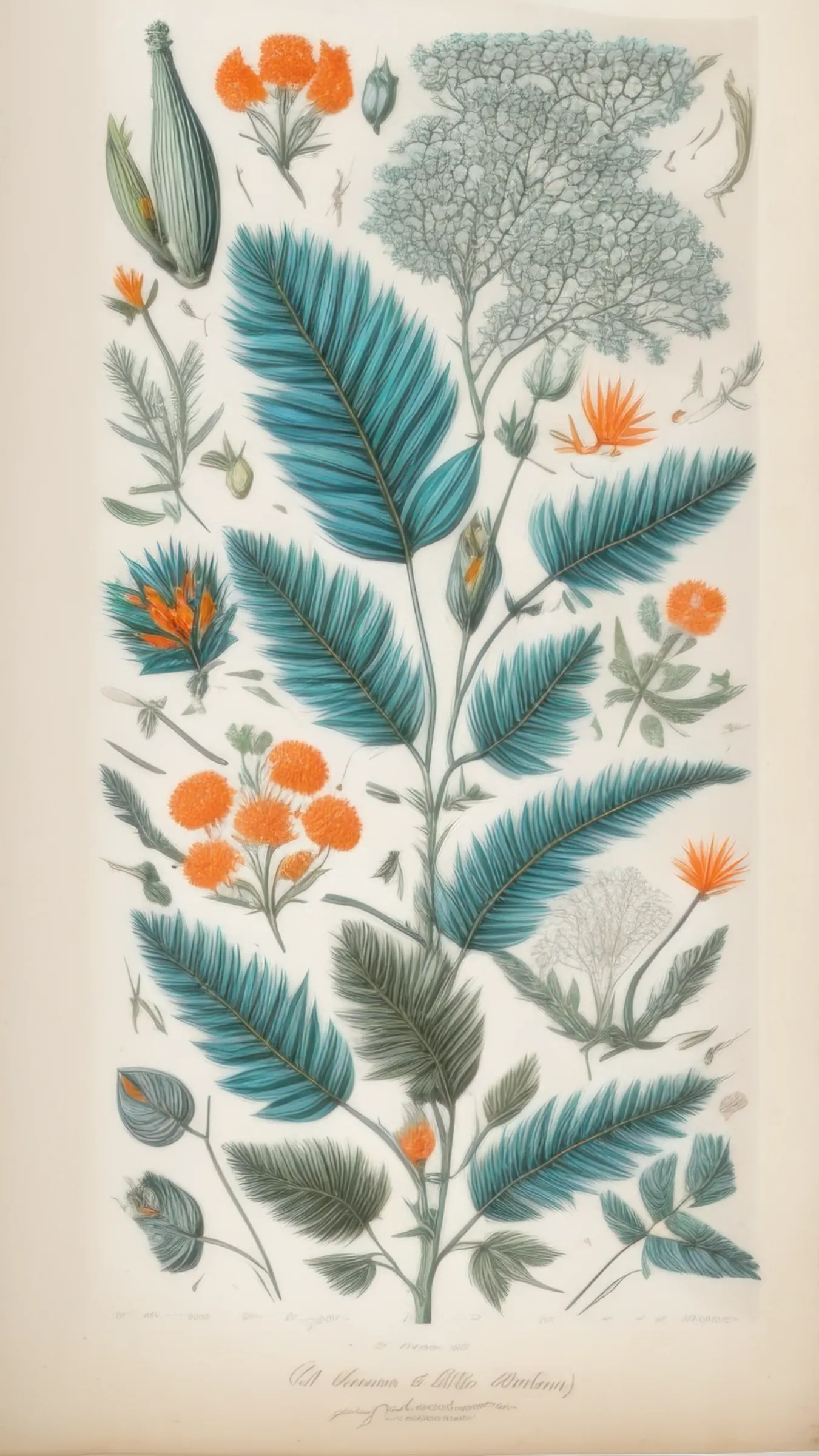 Part of the wider _Artificial Botany_ (2019) series, the _Unseen Flora_ collection shines a spotlight on the fantastical and surreal botanical illustrations created by four British scientists and artists: Charlotte Bancroft, Beatrice Hastings, Edmund Thorne and Theodore Winslow.
The collection has as its focus the concept of truth, contextualised in the contemporary digital age where the boundaries between real and virtual, natural and artificial, seem to become more and more obscure. Especially after the sudden influx of innovative technologies led by AI language models and image generation systems, the notion of truth has become even more arbitrary, always hidden behind a thin veil of plausibility and verisimilitude.  

_Unseen Flora_ stands at the interplay between these areas: the collection wants to explore unreal but plausible histories through the visual depictions of the four illustrators, offering us an unprecedented glimpse into their imaginary botanical dimensions.