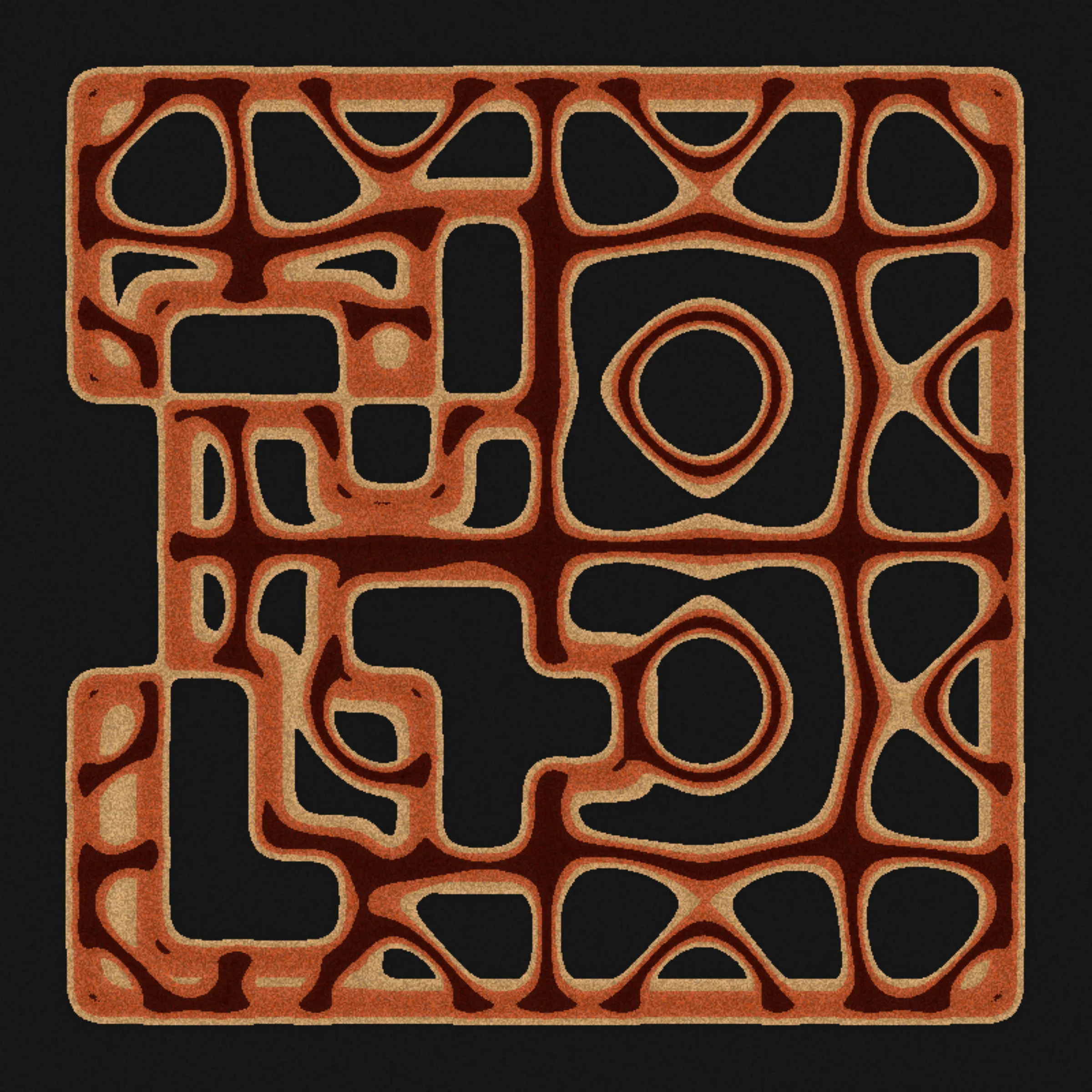 Whispering Sands is a series of 100 on-chain AI generated artworks. They embody an ode to machine language and to the intricate relationship between artificial intelligence, sanskrit, and binary. 

The artworks are composed of two elements: a downscaled AI generated letter, created using Generative Adversarial Networks, and a pattern created using a code created with Large Language Models, based on the Chladni formula. While the generated letters are inspired from the Sanskrit alphabet, the Chladni formula depicts the behavior of sand on a plate when the plate is subjected to a certain vibration, resulting in a visual representation of the sound associated with the frequency that caused the vibration. As a result, the letter and its sound are both AI generated, and represented visually in the artwork, and the final artwork is small enough to live on-chain.